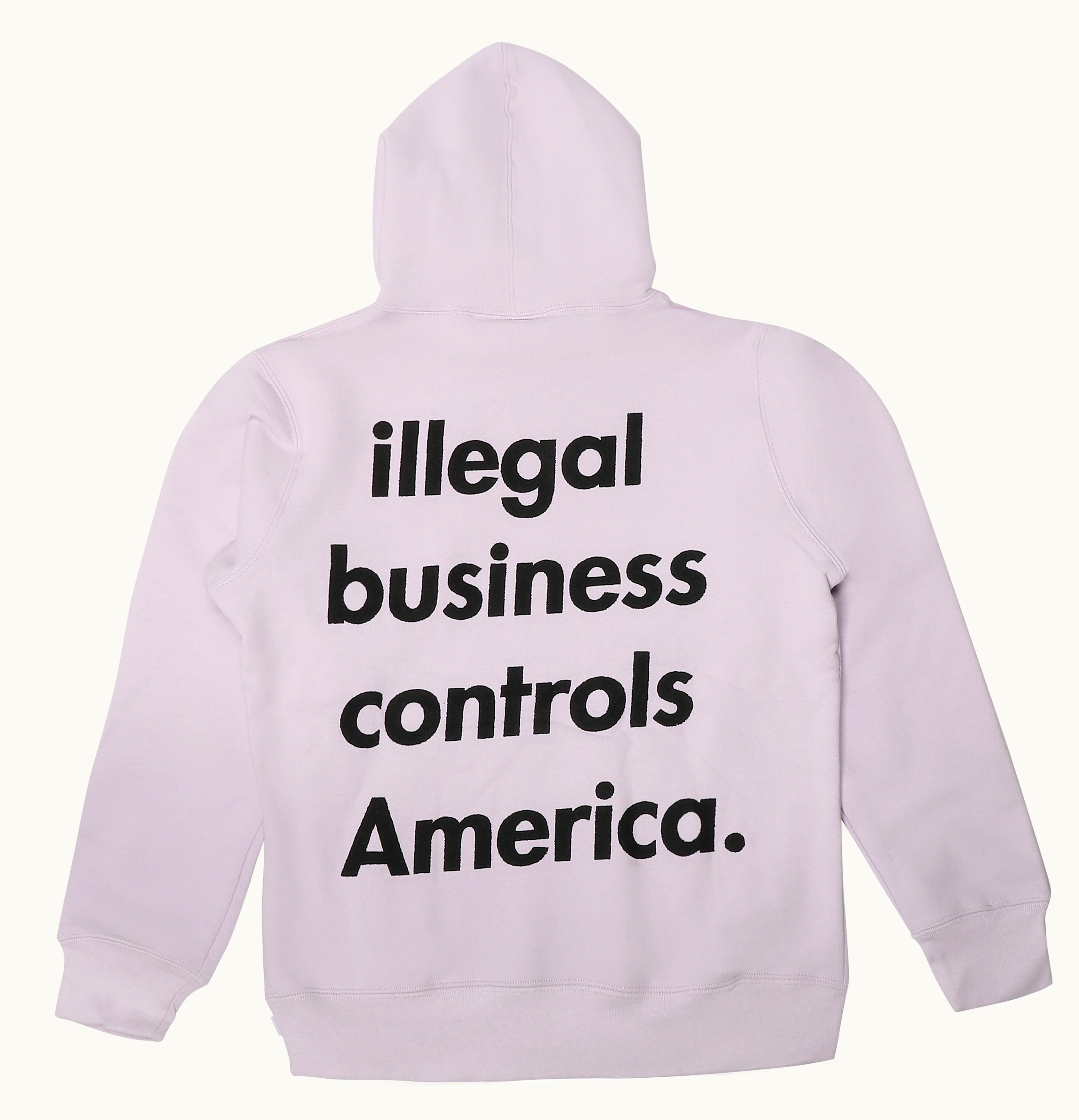 Supreme Supreme Illegal Business Hooded Sweatshirt Light Purple