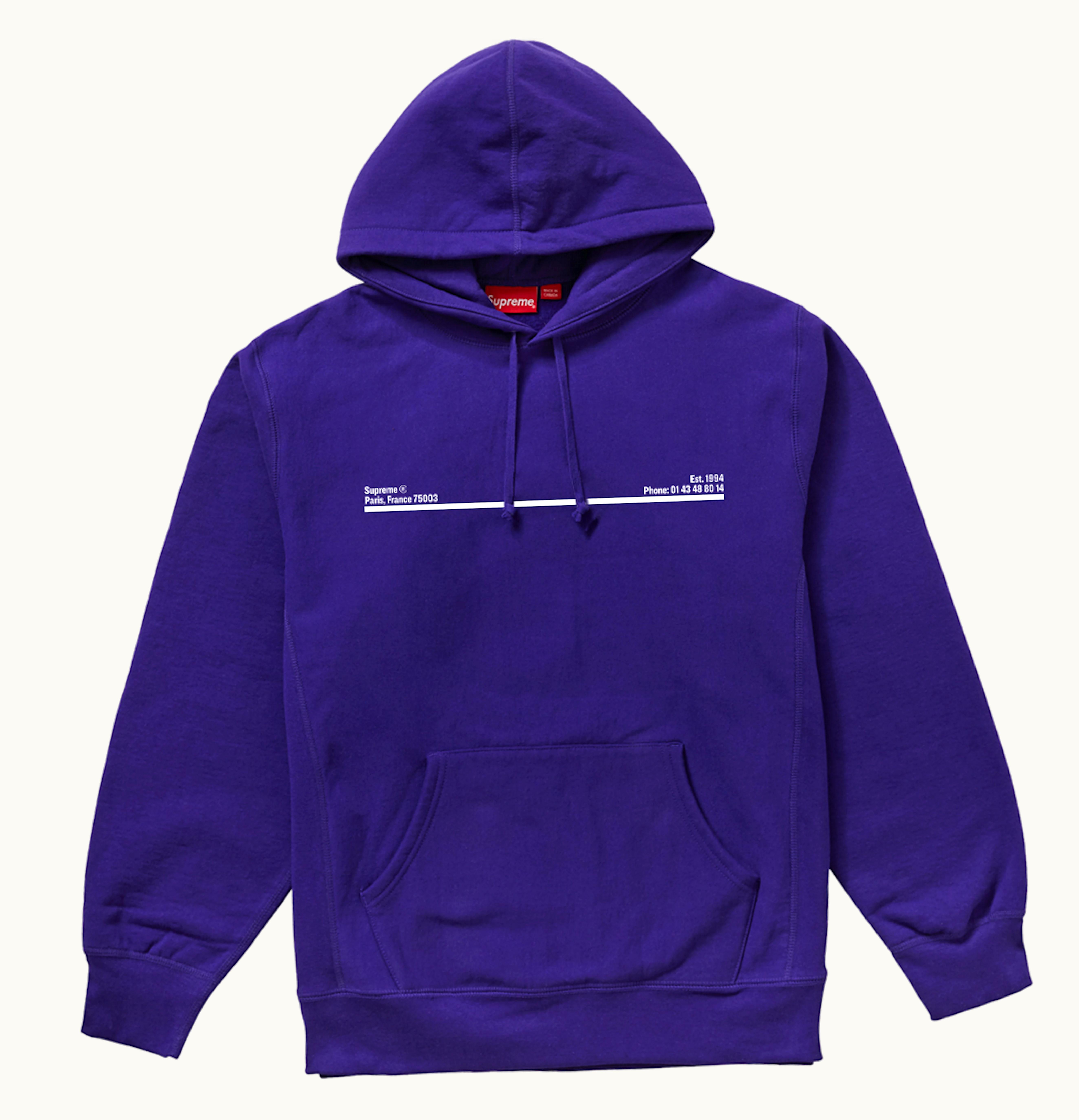 Supreme Supreme Shop Hooded Sweatshirt Purple Paris