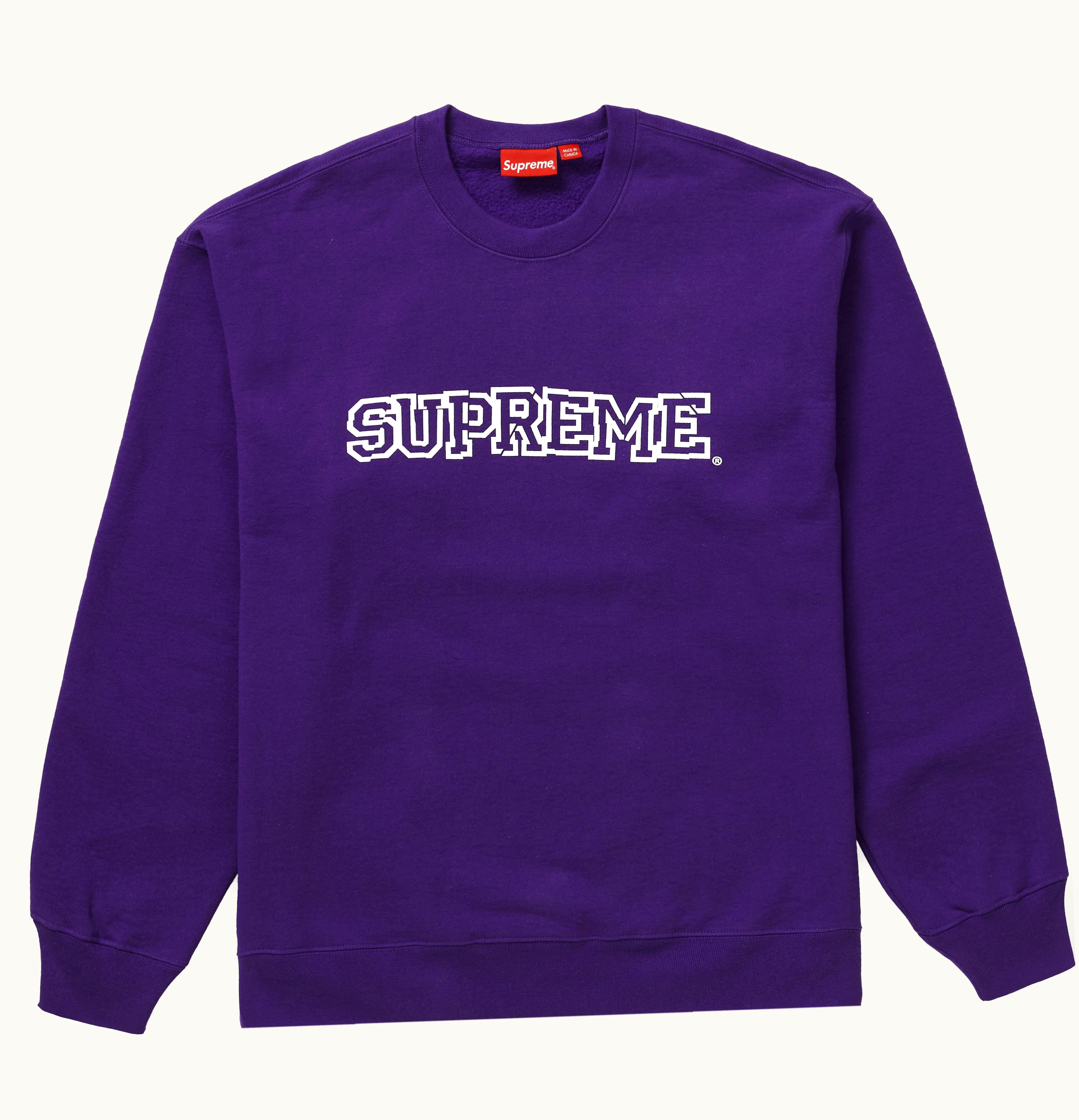 Supreme Supreme Shattered Logo Crewneck Purple