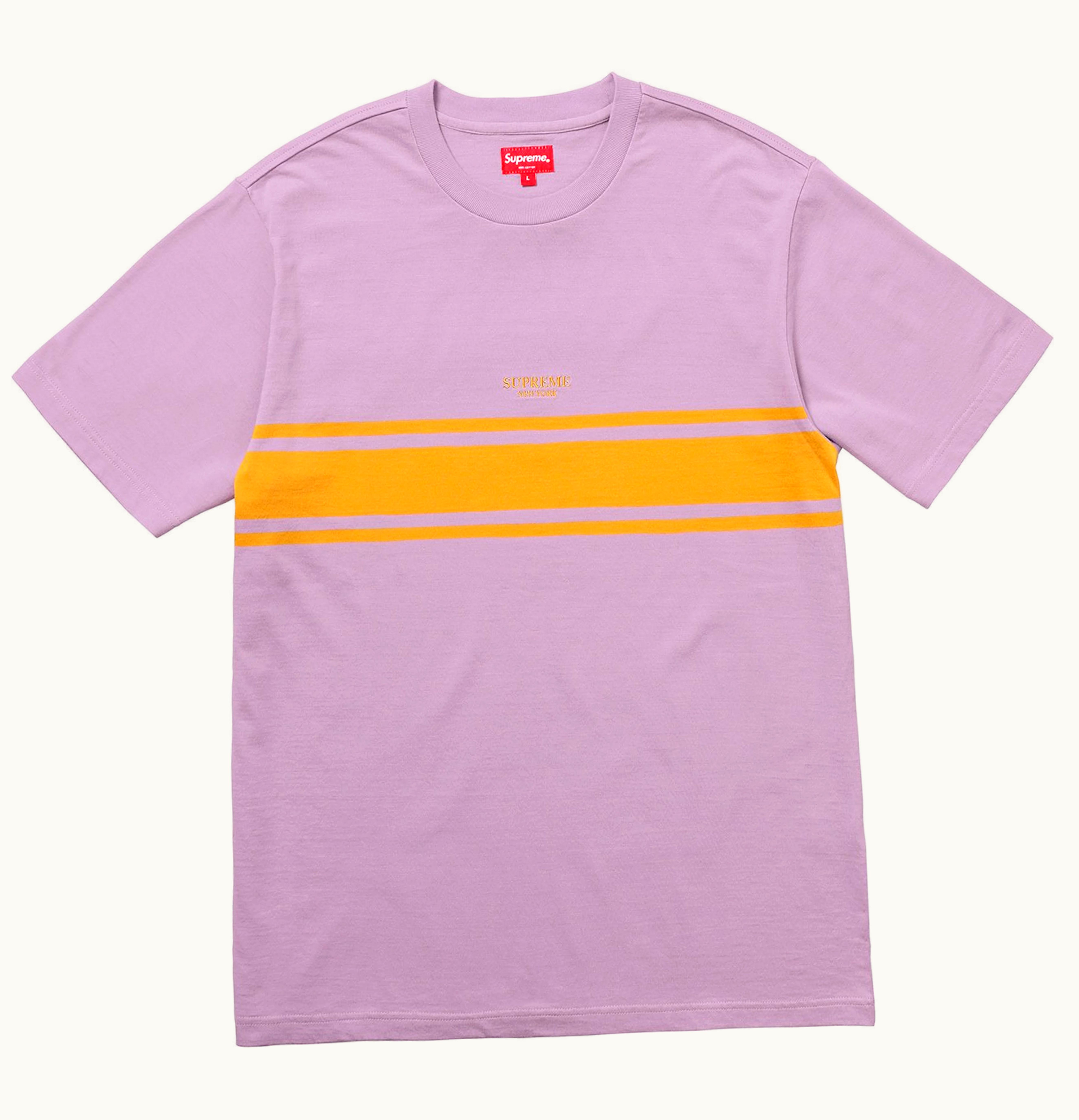 Supreme Supreme Stripe Tee Dusty Purple