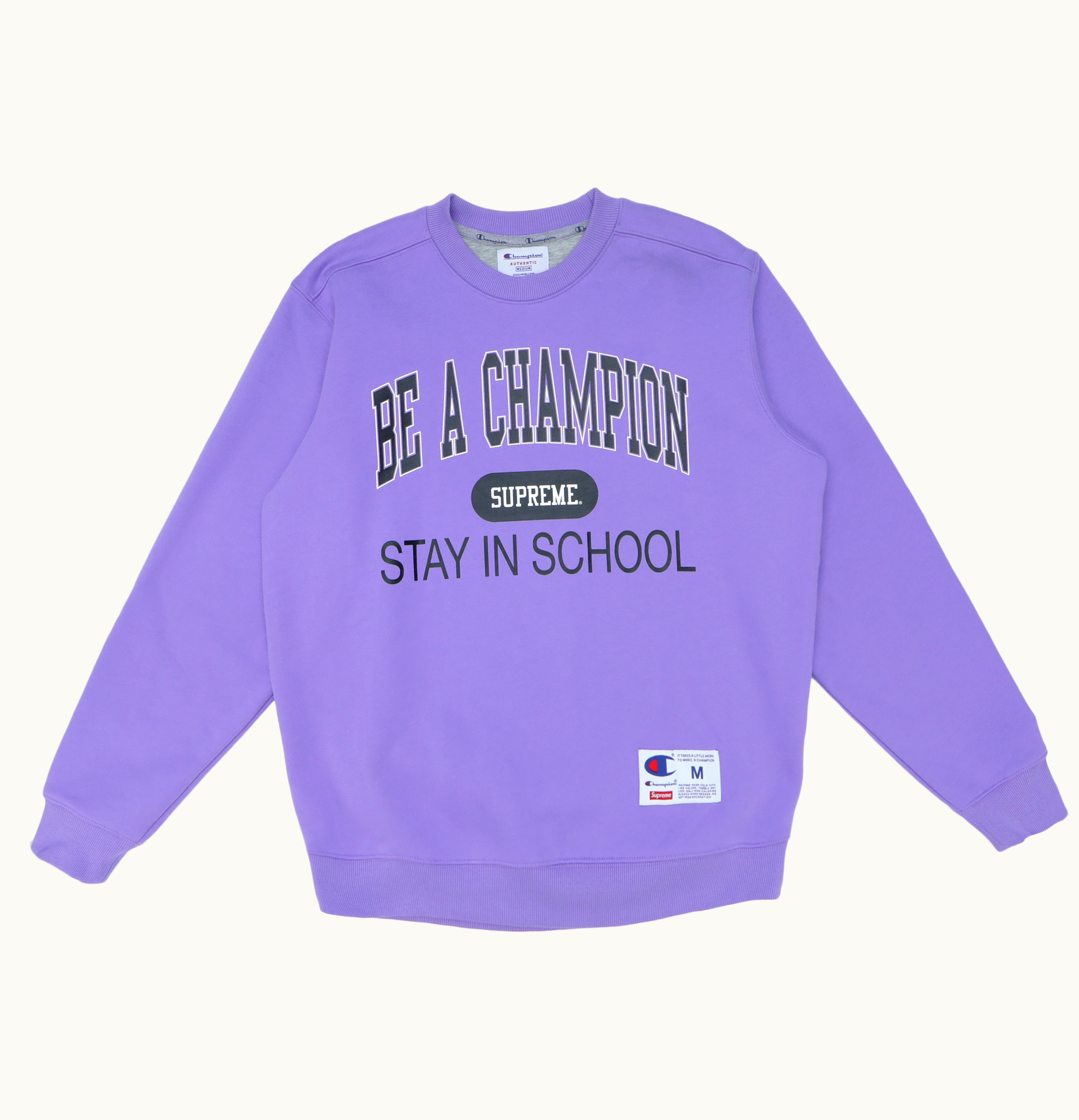 Supreme Supreme Champion Stay In School Crewneck Light Purple
