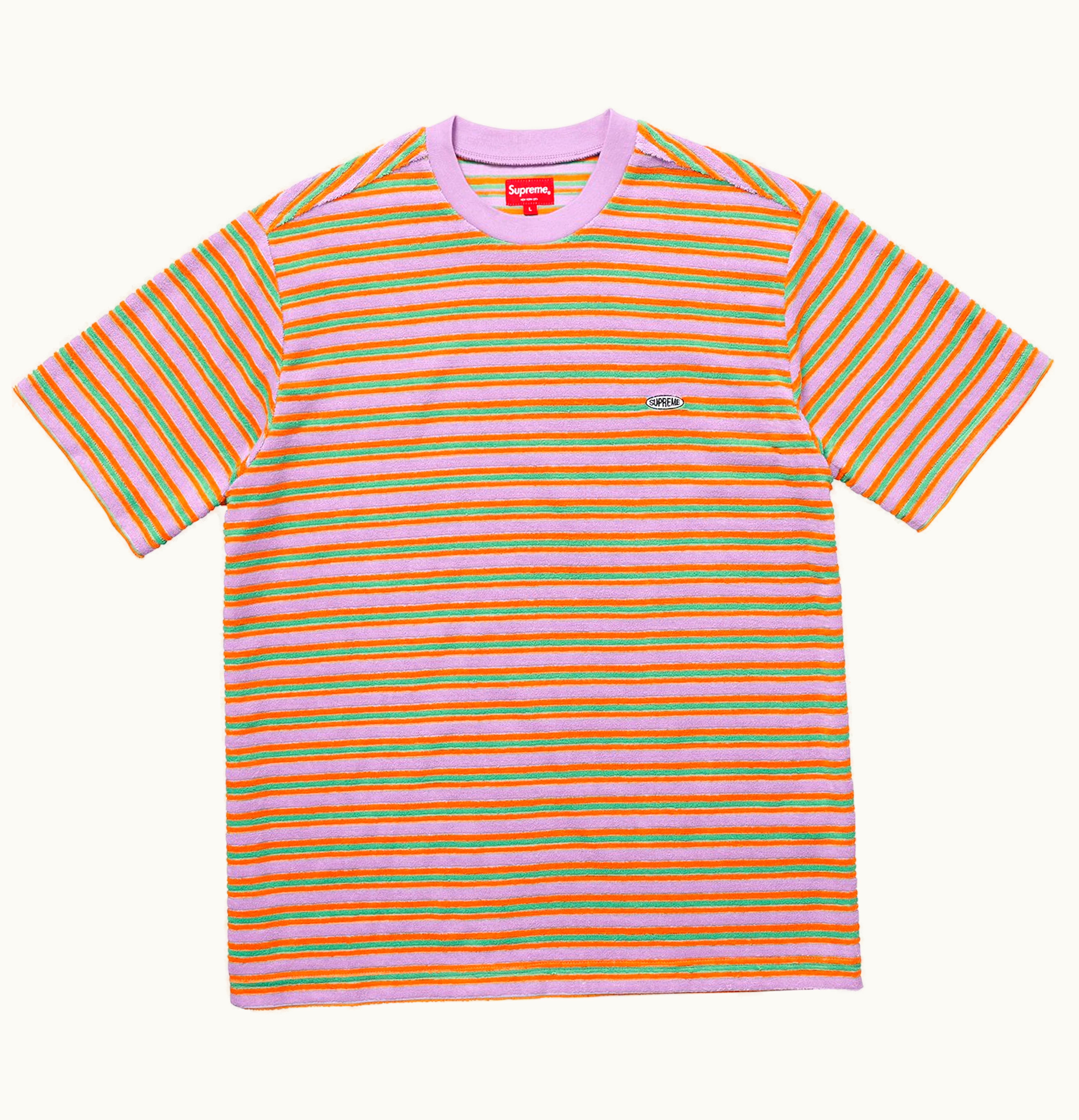 Supreme Supreme Multi Stripe Terry Tee Light Purple