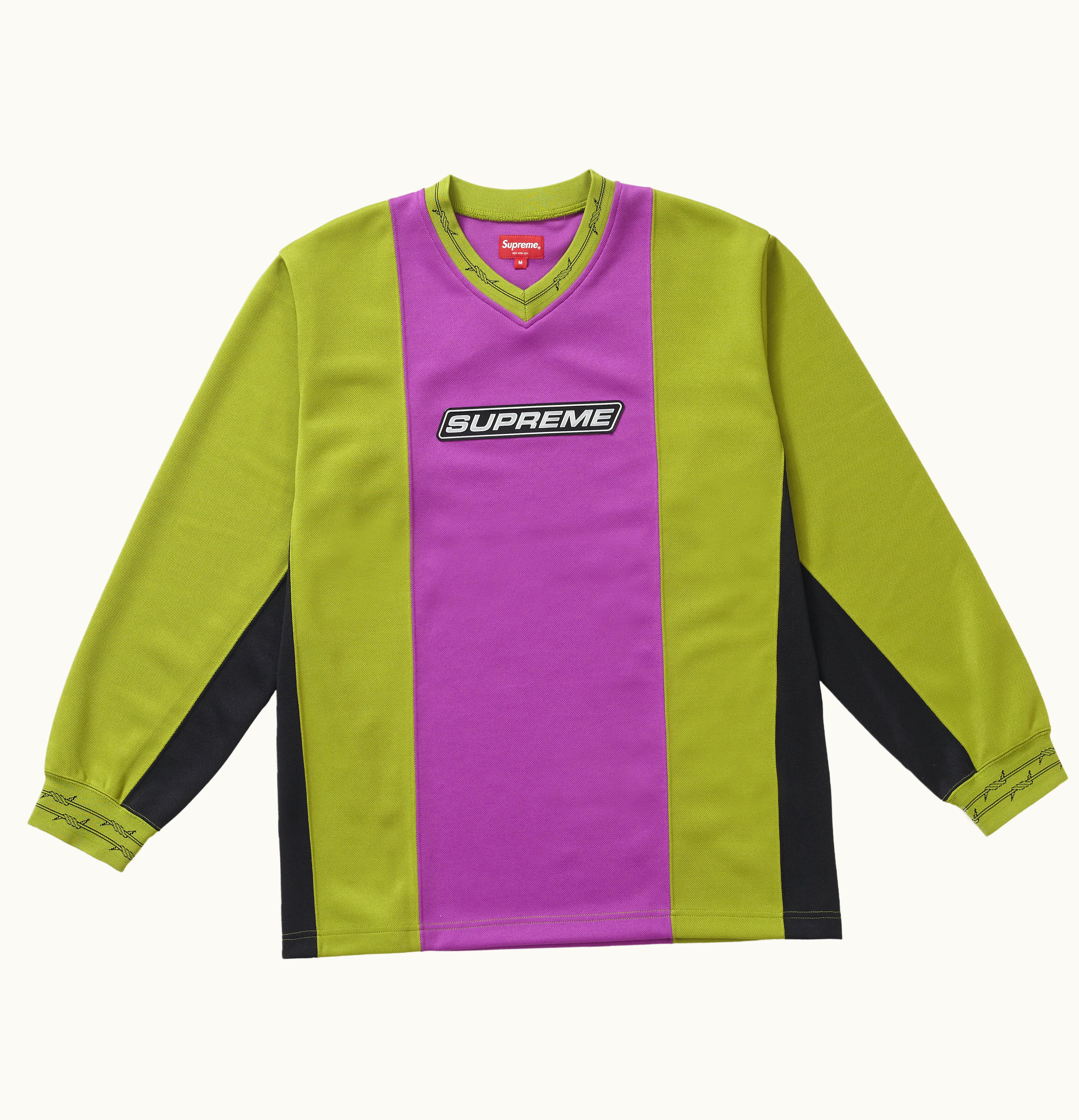 Supreme Supreme Barbed Wire Moto Jersey Purple