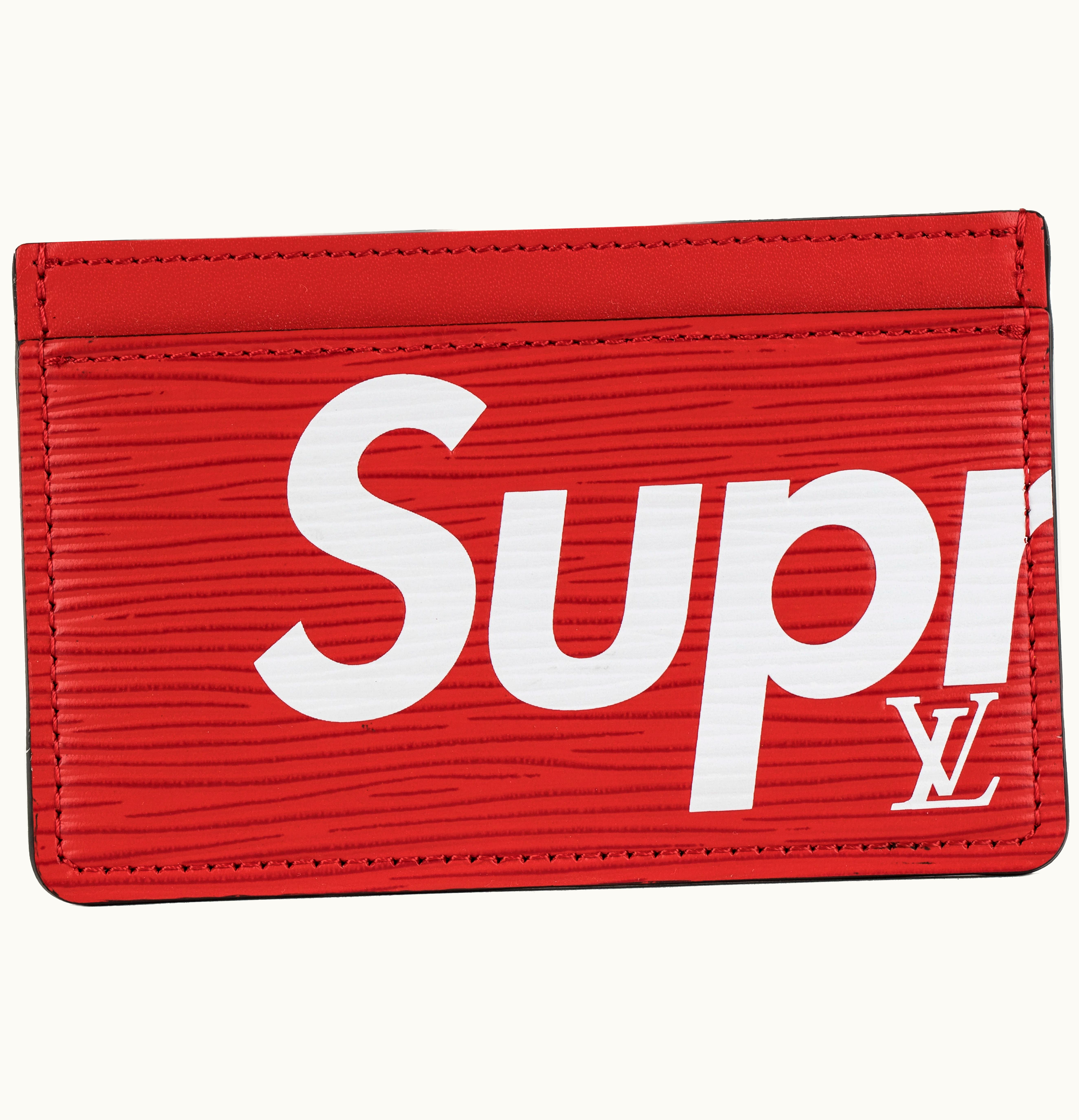 Supreme Louis Vuitton x Supreme Porte Carte Simple Epi Supreme Red