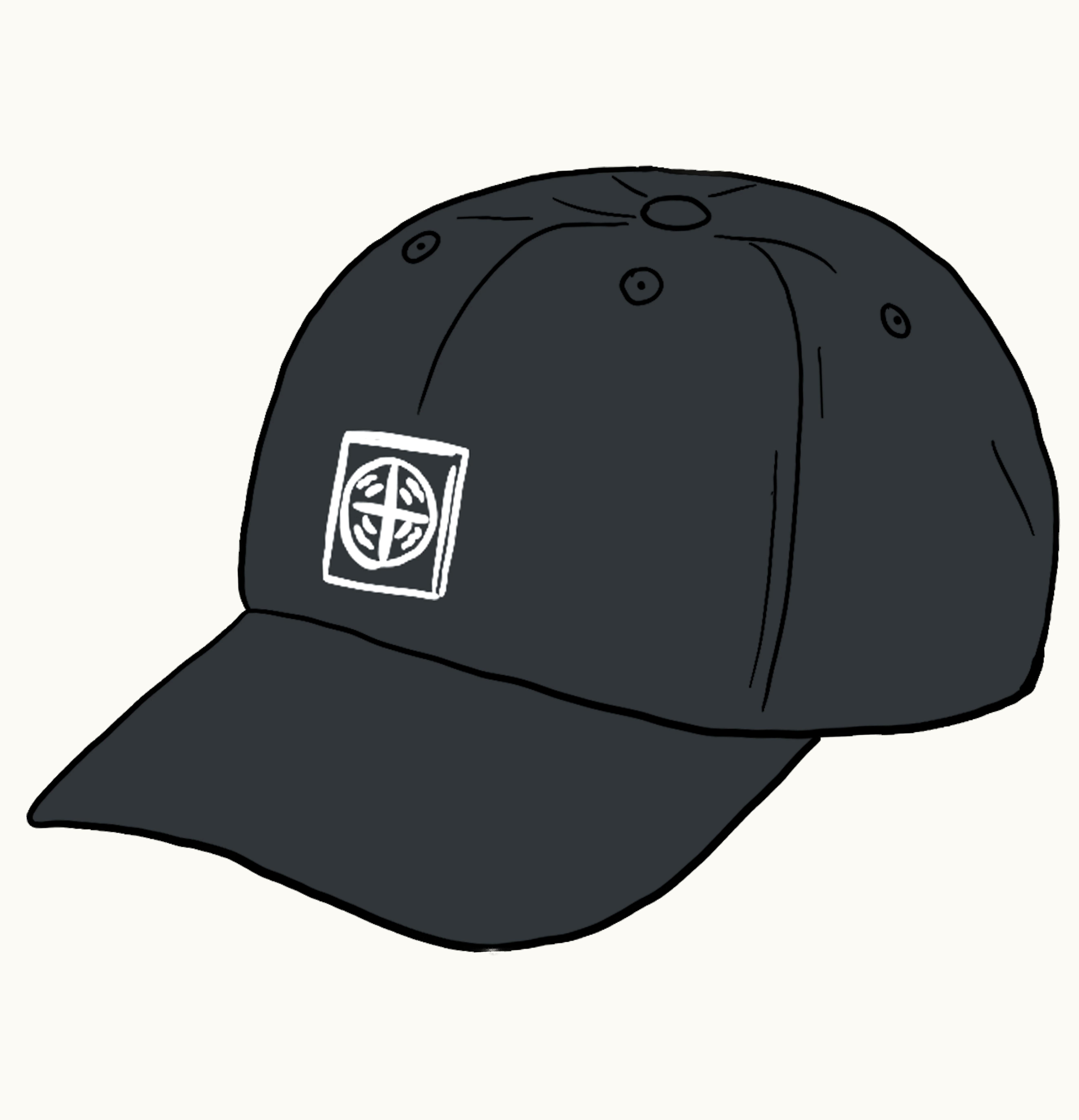 Supreme Supreme Stone Island Nylon 6 Panel Black