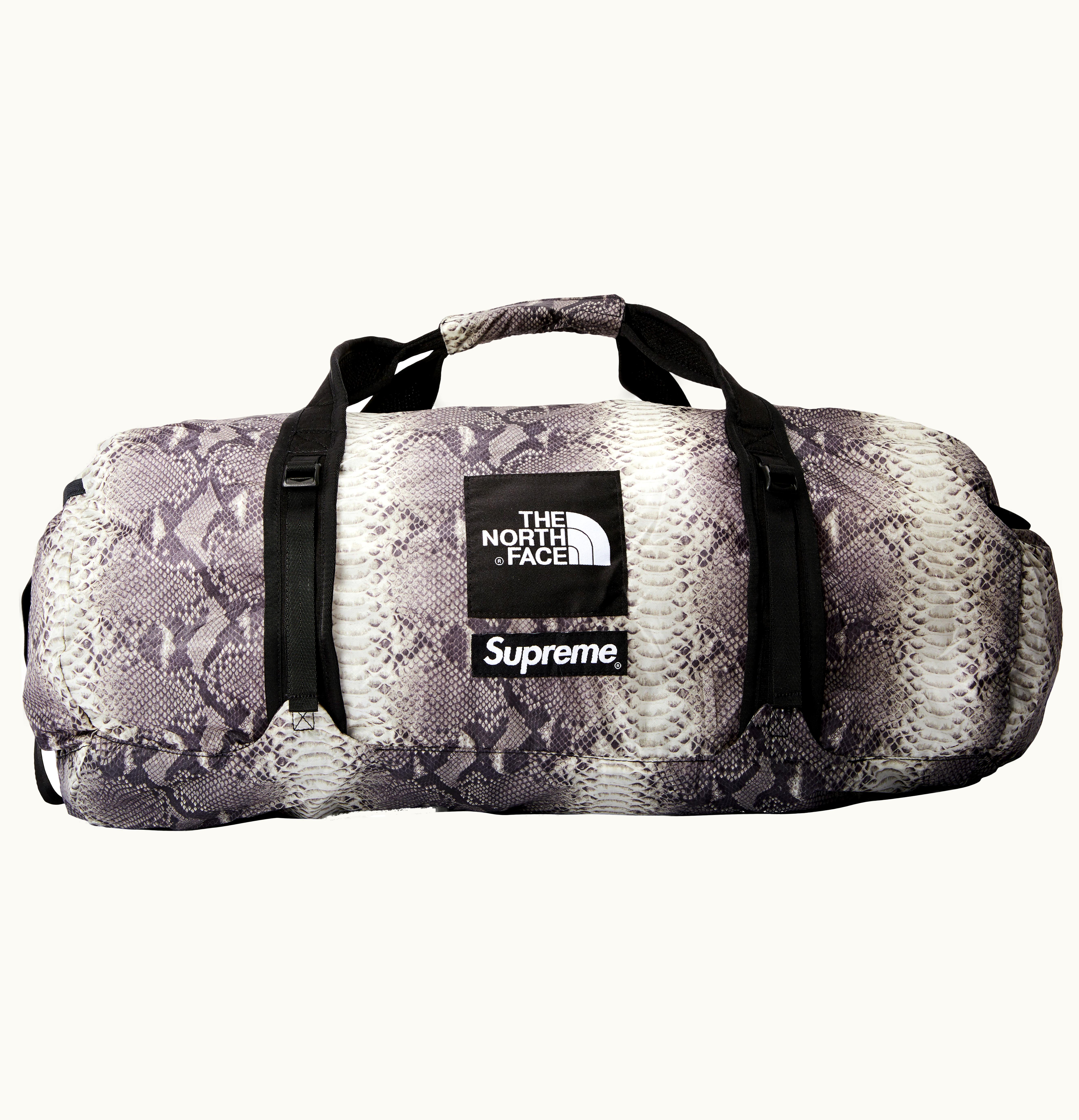 Supreme Supreme The North Face Snakeskin Flyweight Duffle Bag Black