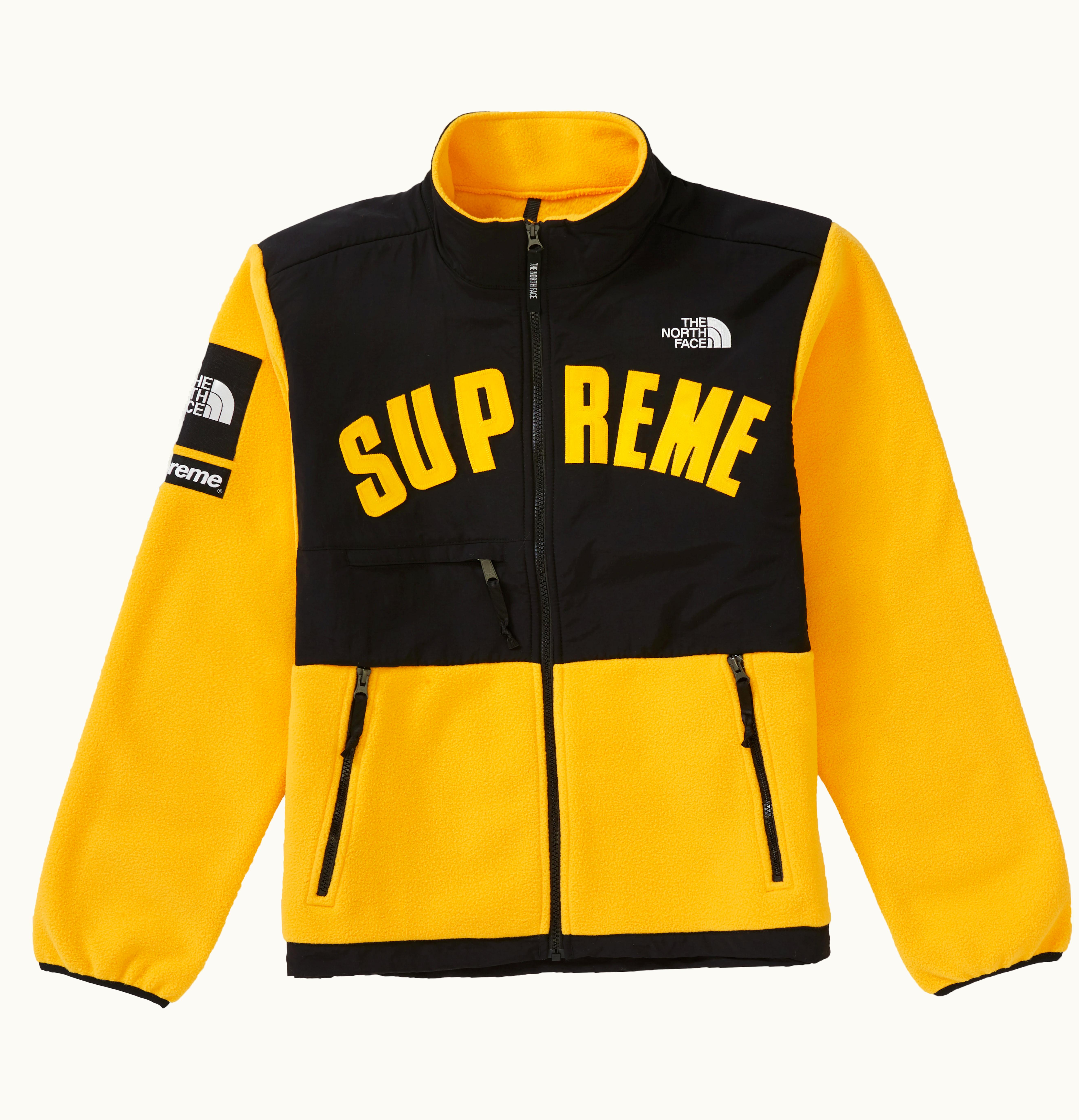 Supreme Supreme The North Face Arc Logo Denali Fleece Jacket Yellow