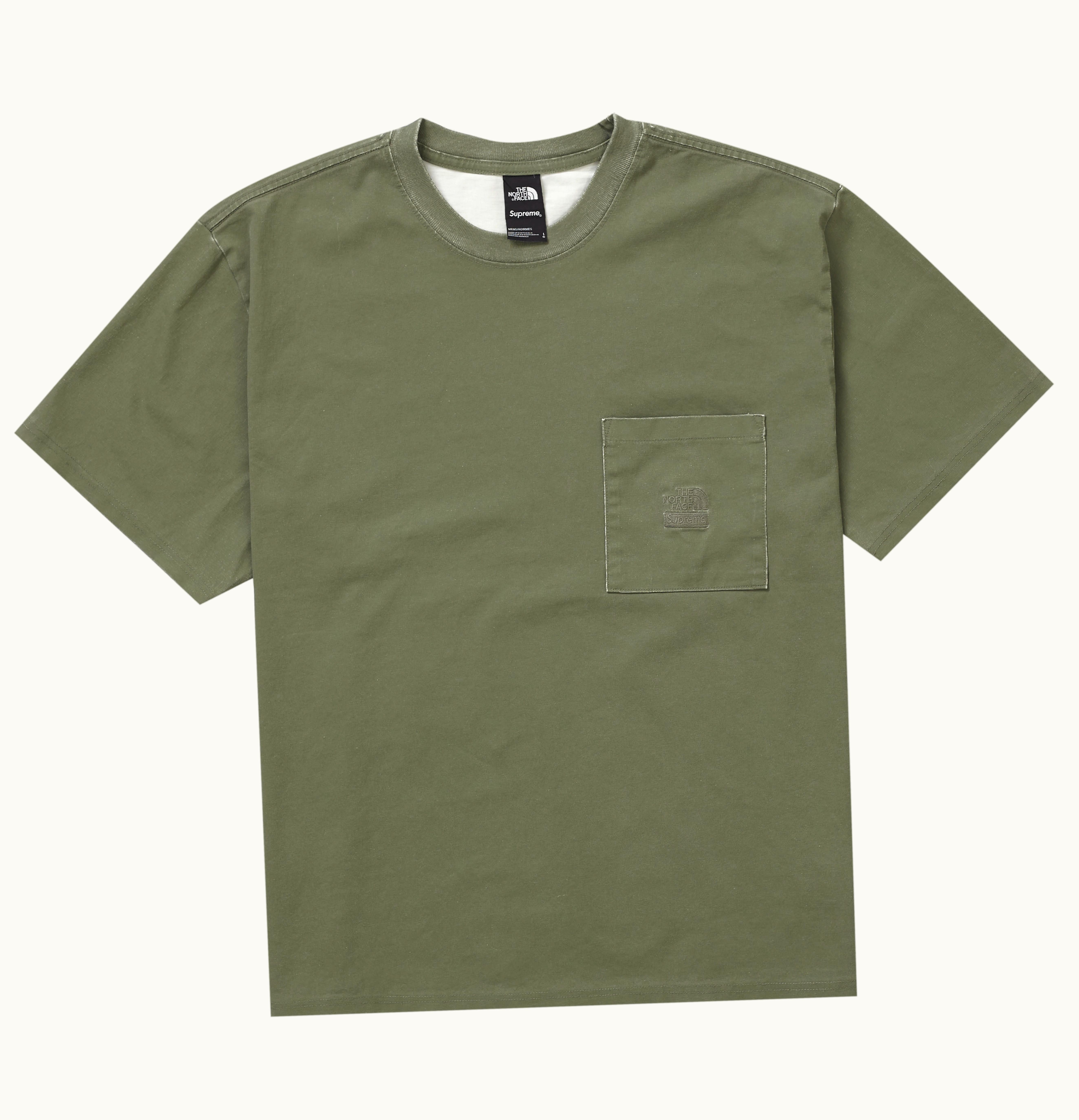 Supreme Supreme The North Face Pigment Printed Pocket Tee Olive