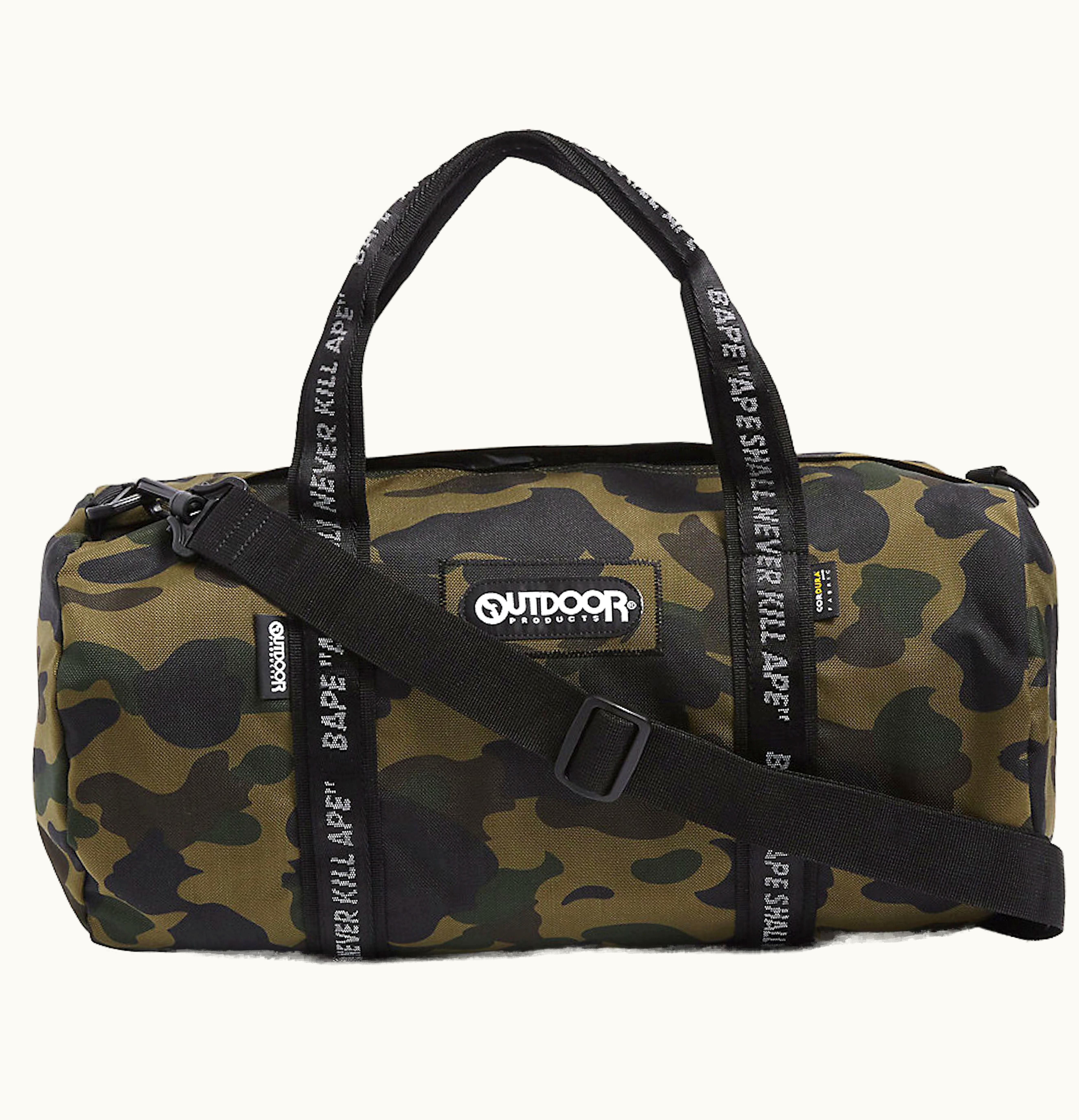 BAPE BAPE A Bathing Ape Bape x Outdoor Products 1st Camo Duffel Bag Green