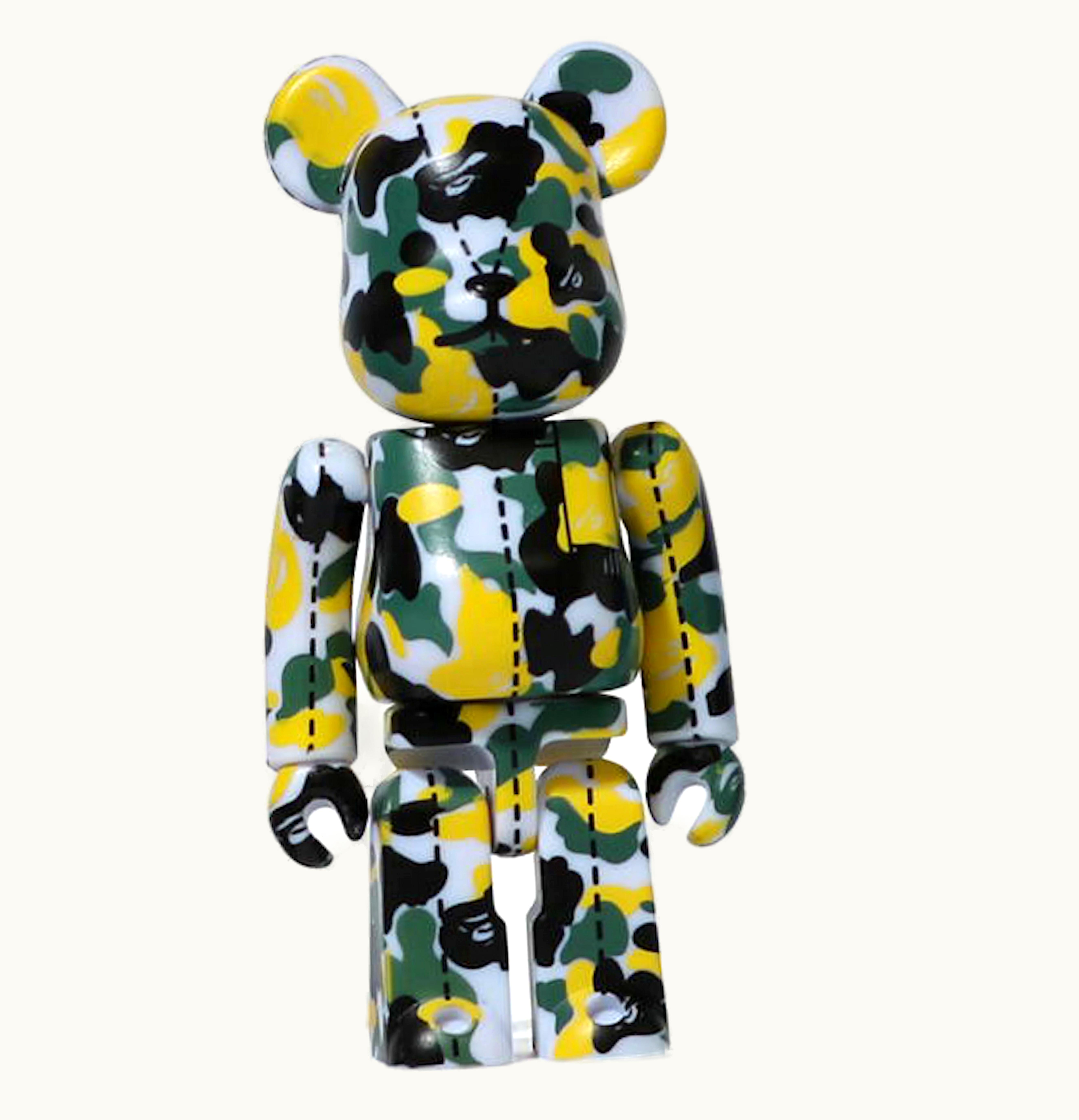 Bearbrick Bearbrick A Bathing Ape 28th Anniversary Camo 1 100 Green Yellow