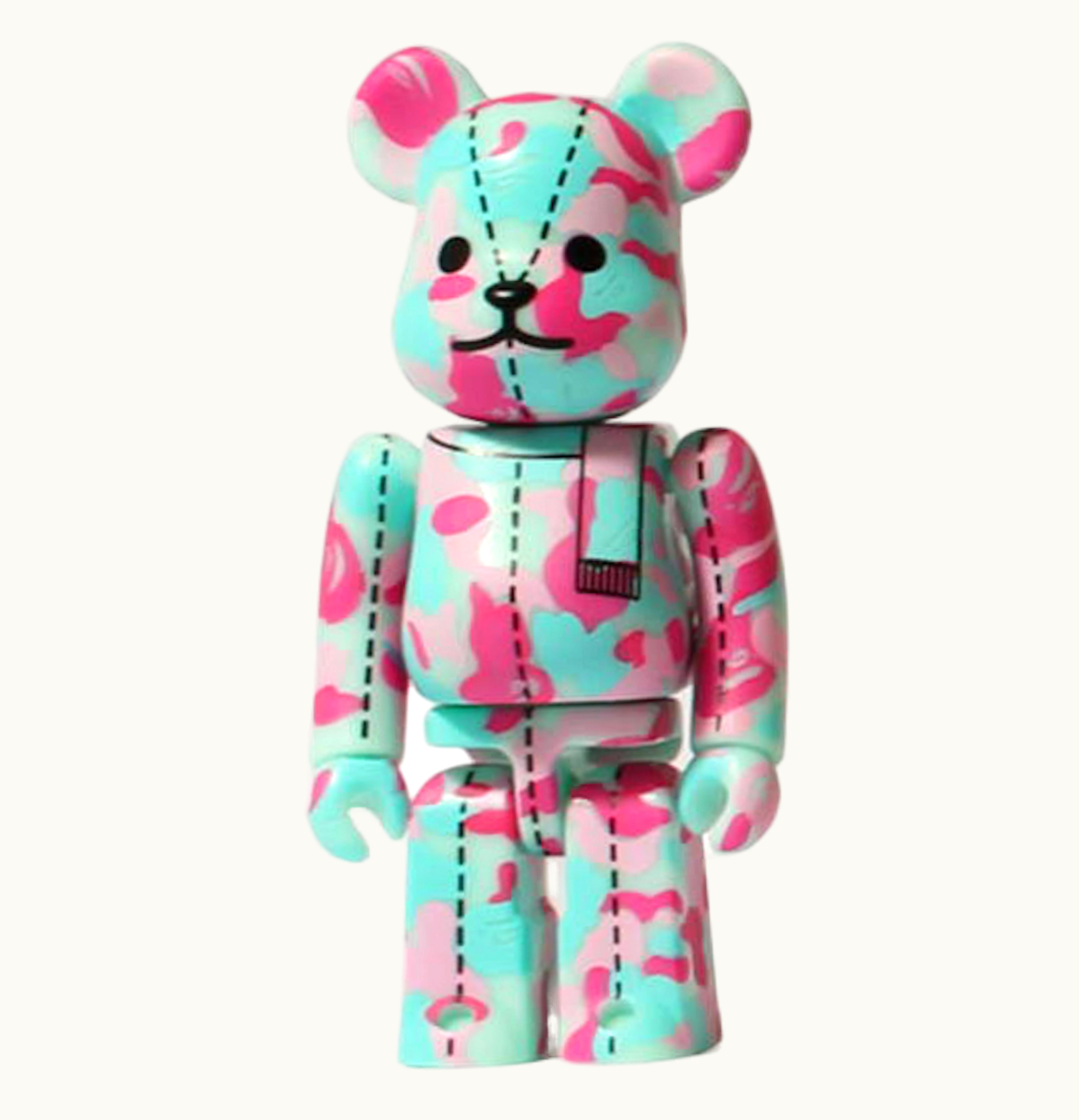 Bearbrick Bearbrick x A Bathing Ape 28th Anniversary Camo 3 100 Pink Blue