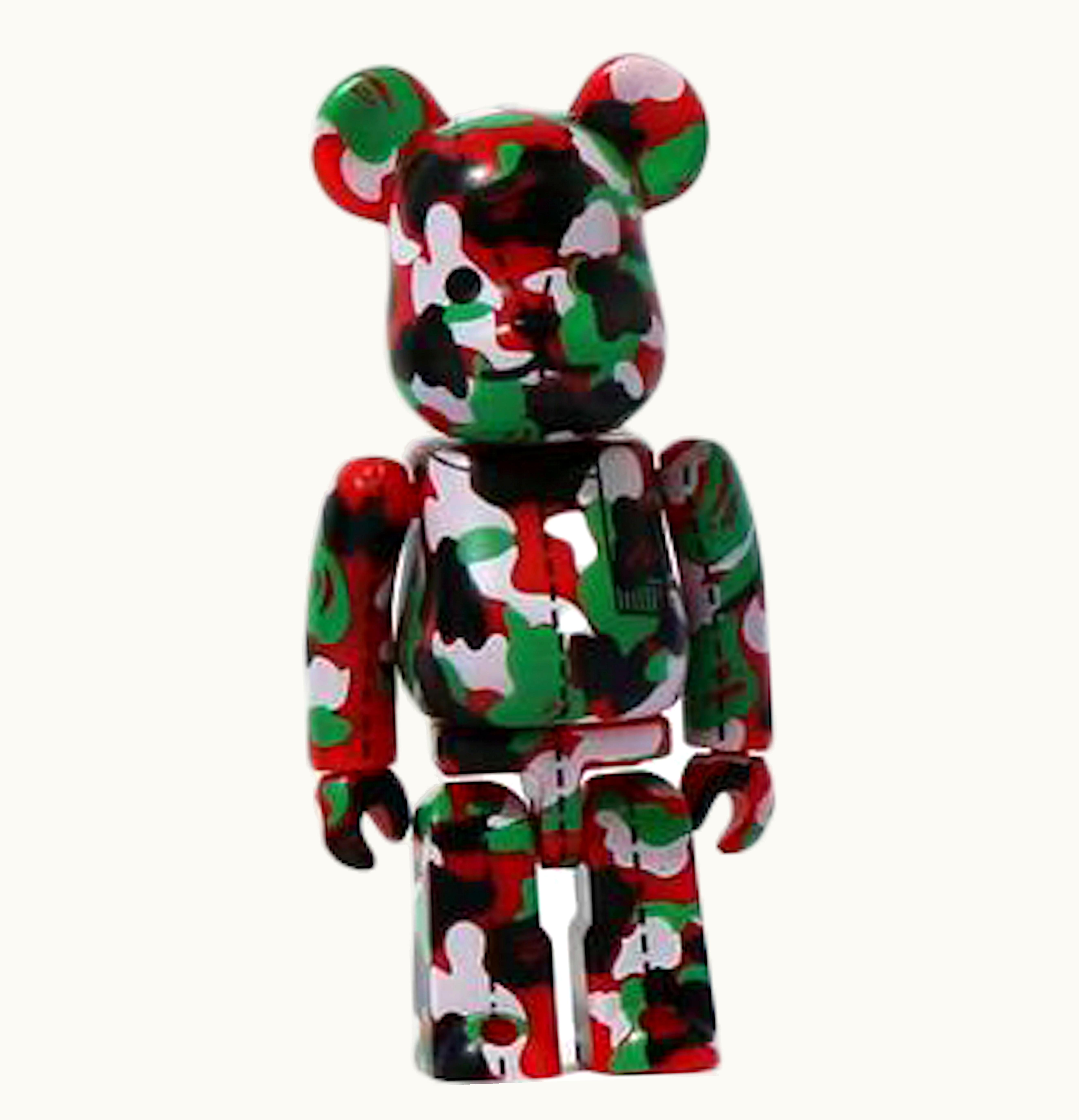 Bearbrick Bearbrick x A Bathing Ape 28th Anniversary Camo 2 100 Green Red Black