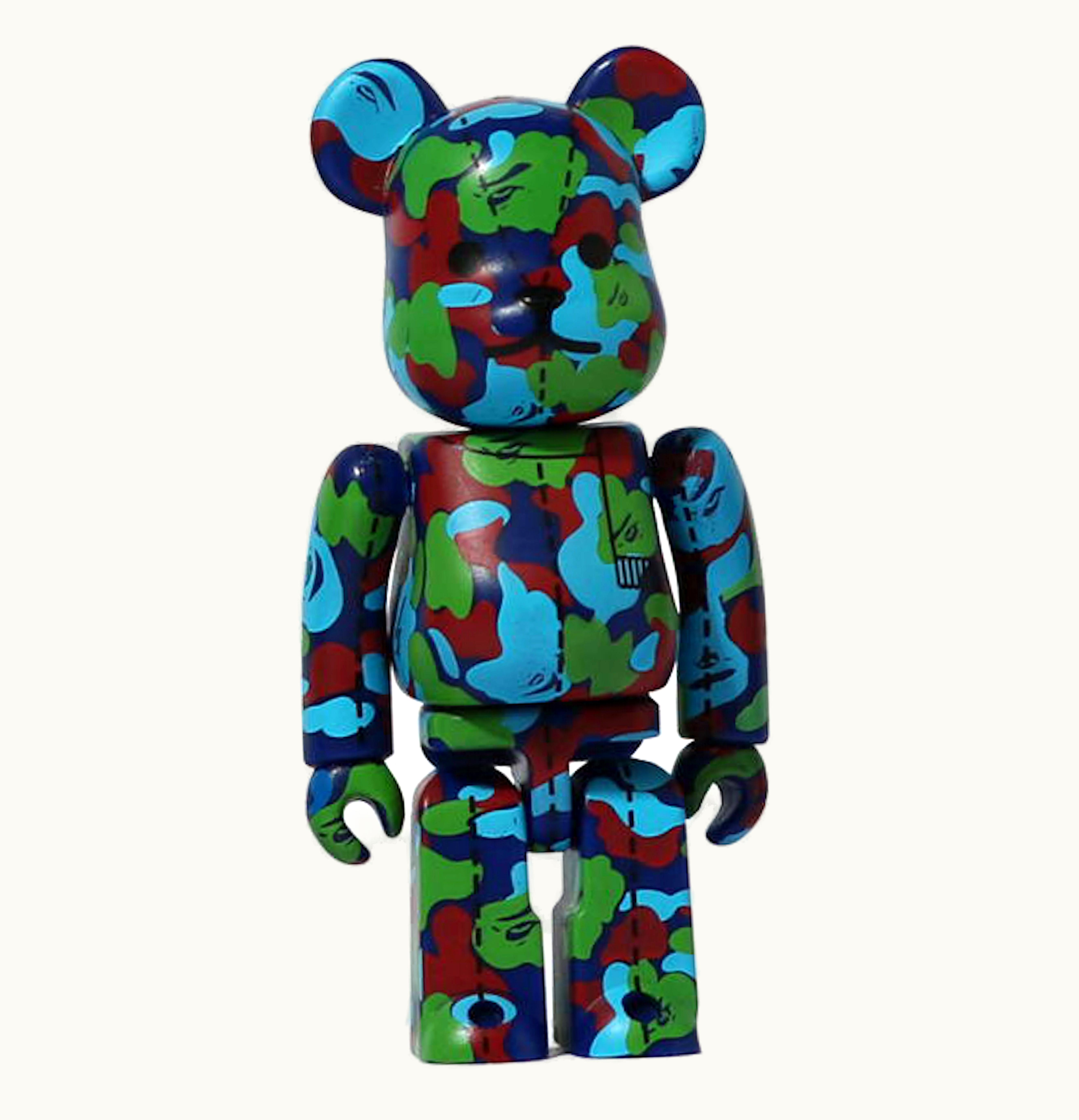Bearbrick Bearbrick A Bathing Ape 28th Anniversary Camo 1 100 Green Red Blue