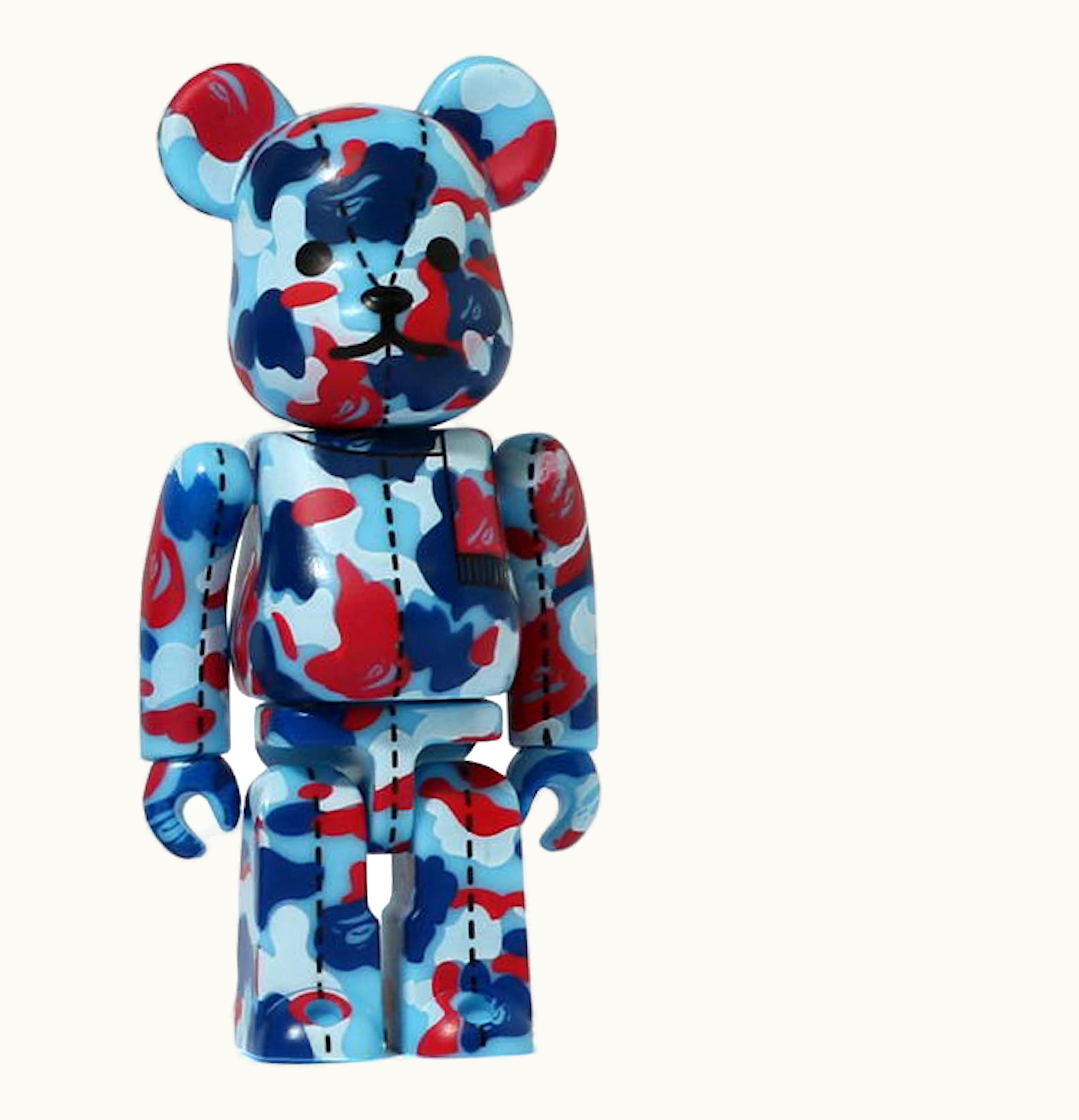 Bearbrick Bearbrick A Bathing Ape 28th Anniversary Camo 1 100 Blue Red