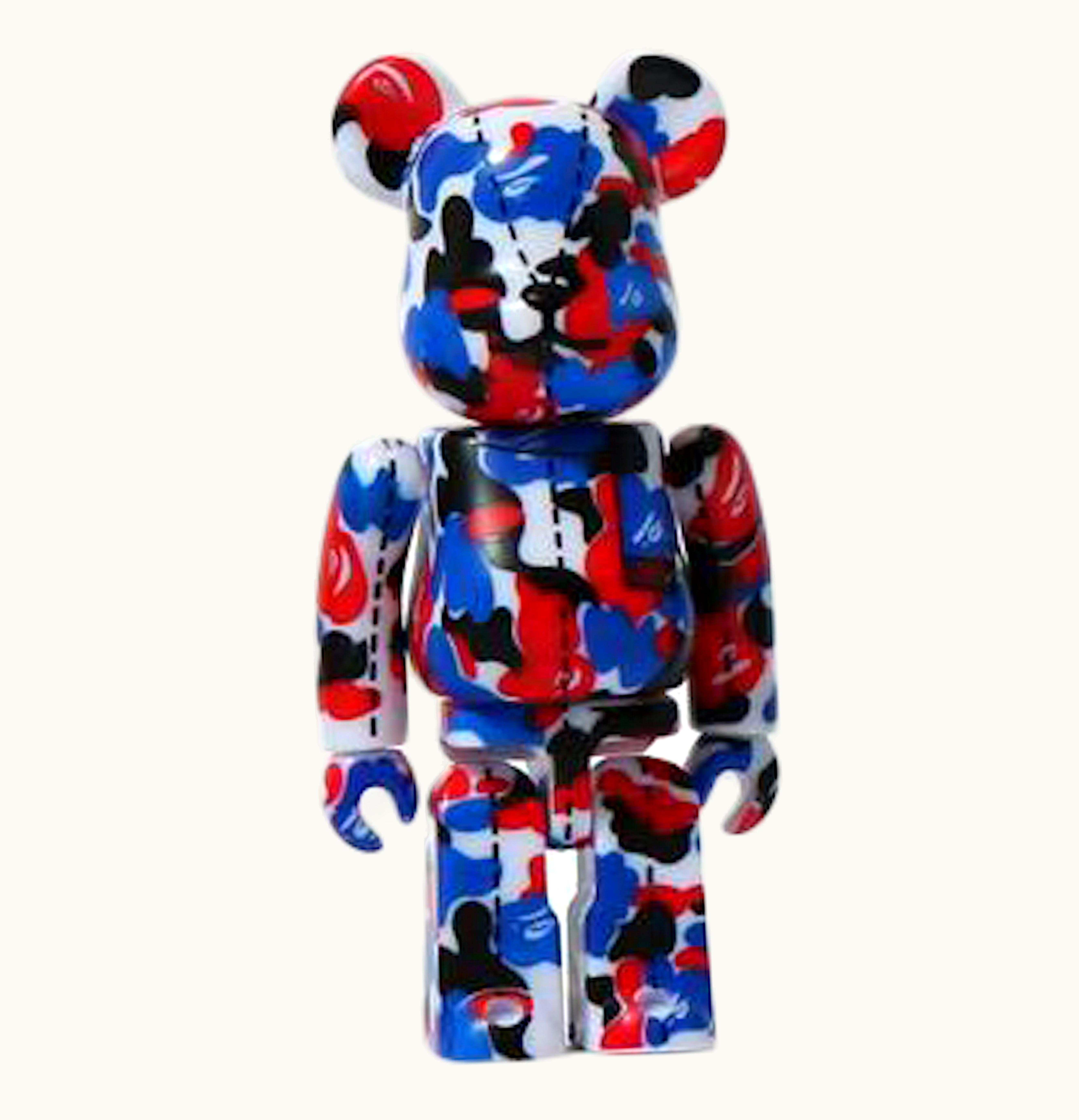 Bearbrick Bearbrick x A Bathing Ape 28th Anniversary Camo 2 100 Red Blue Black