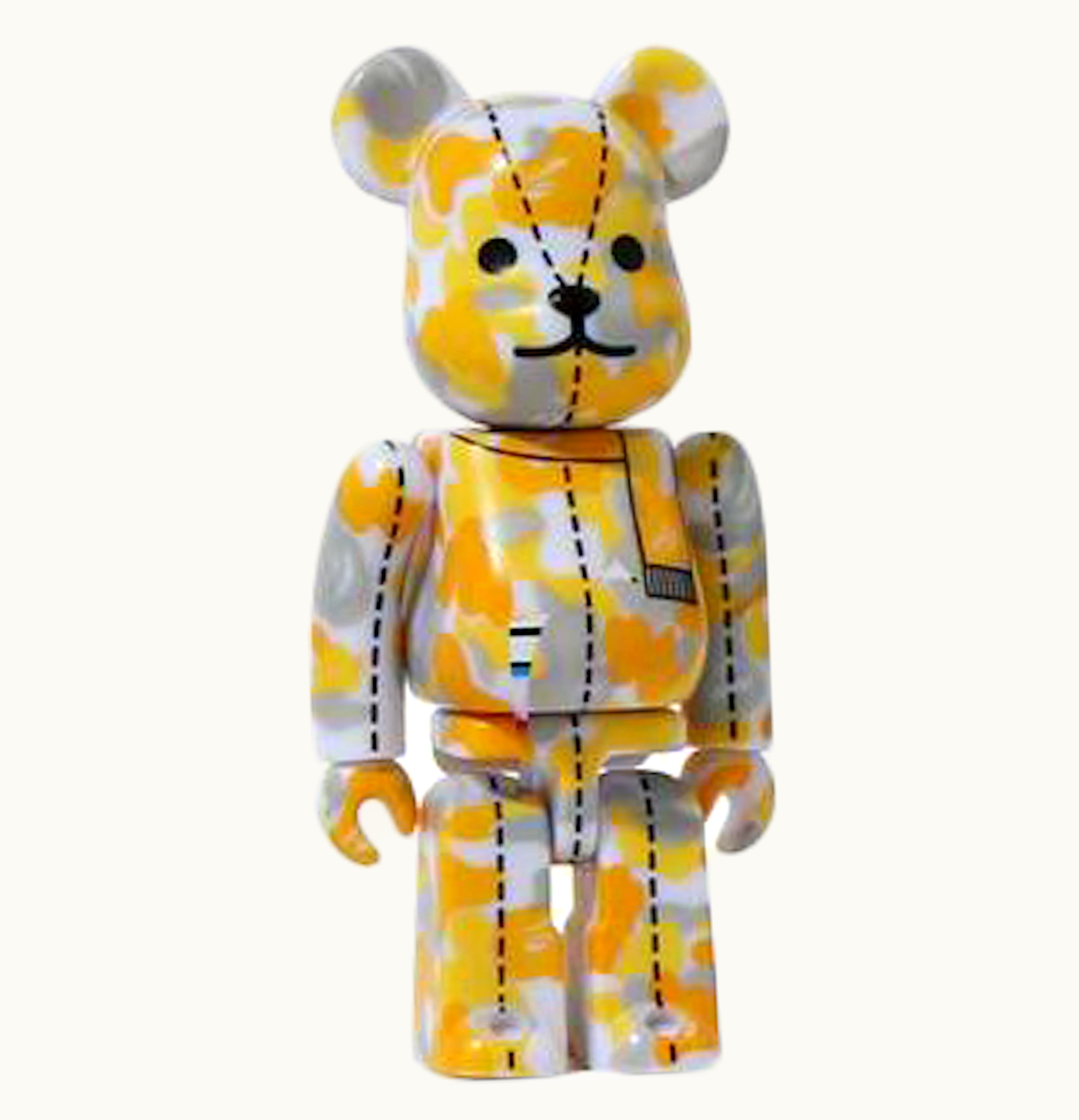 Bearbrick Bearbrick x A Bathing Ape 28th Anniversary Camo 2 100 Yellow Grey