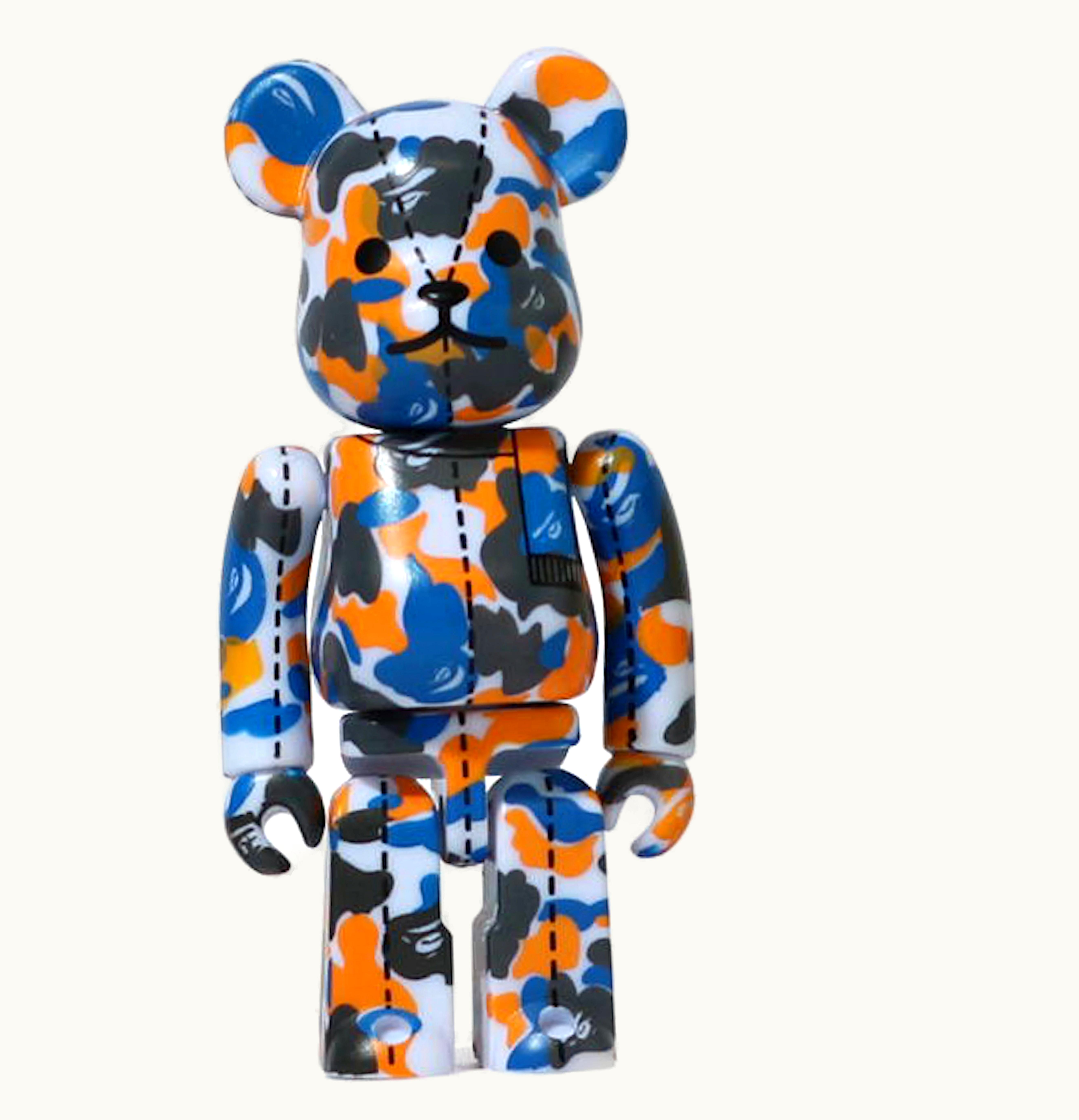 Bearbrick Bearbrick A Bathing Ape 28th Anniversary Camo 1 100 Blue Orange
