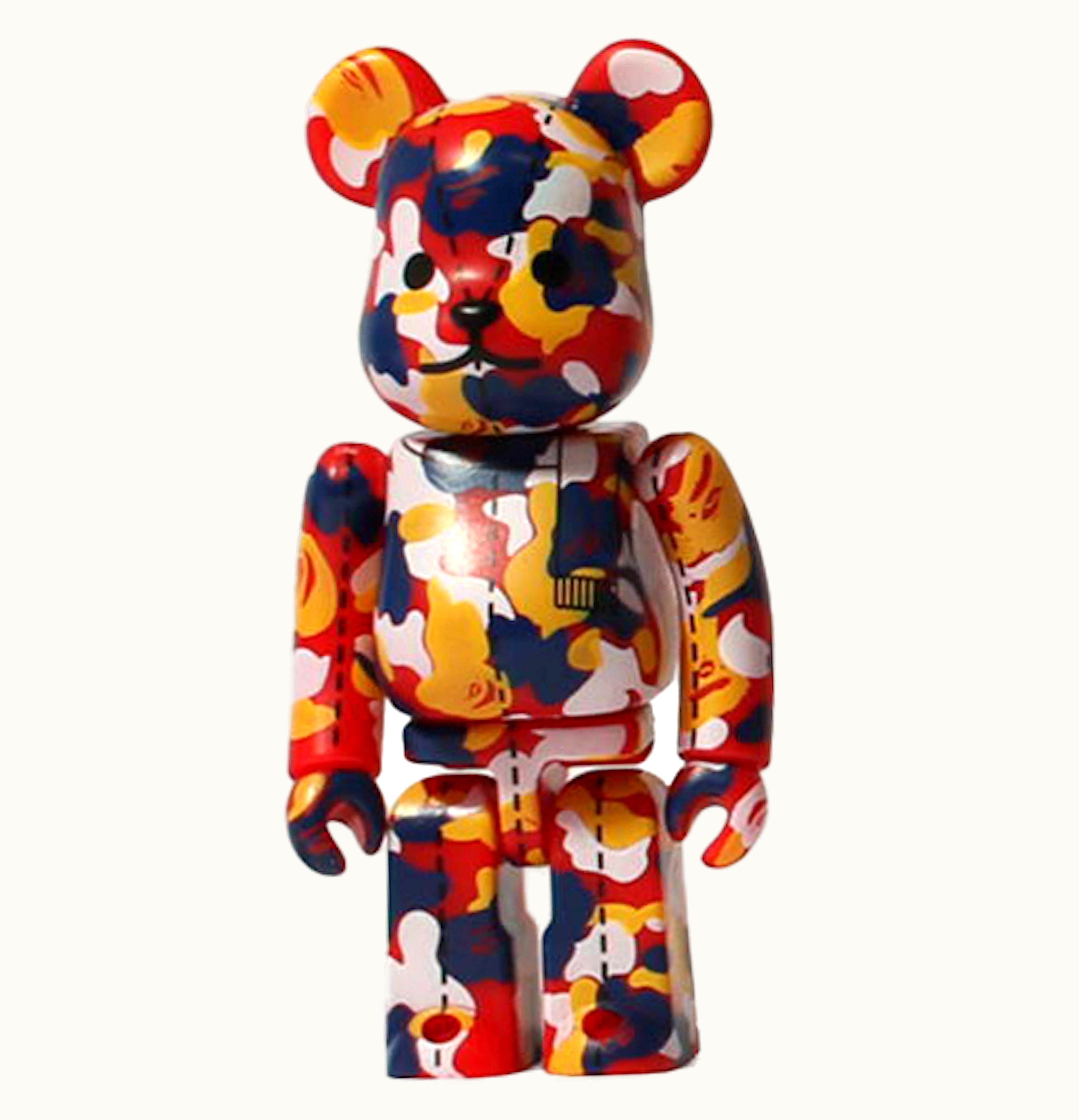 Bearbrick Bearbrick x A Bathing Ape 28th Anniversary Camo 3 100 Red Yellow Blue