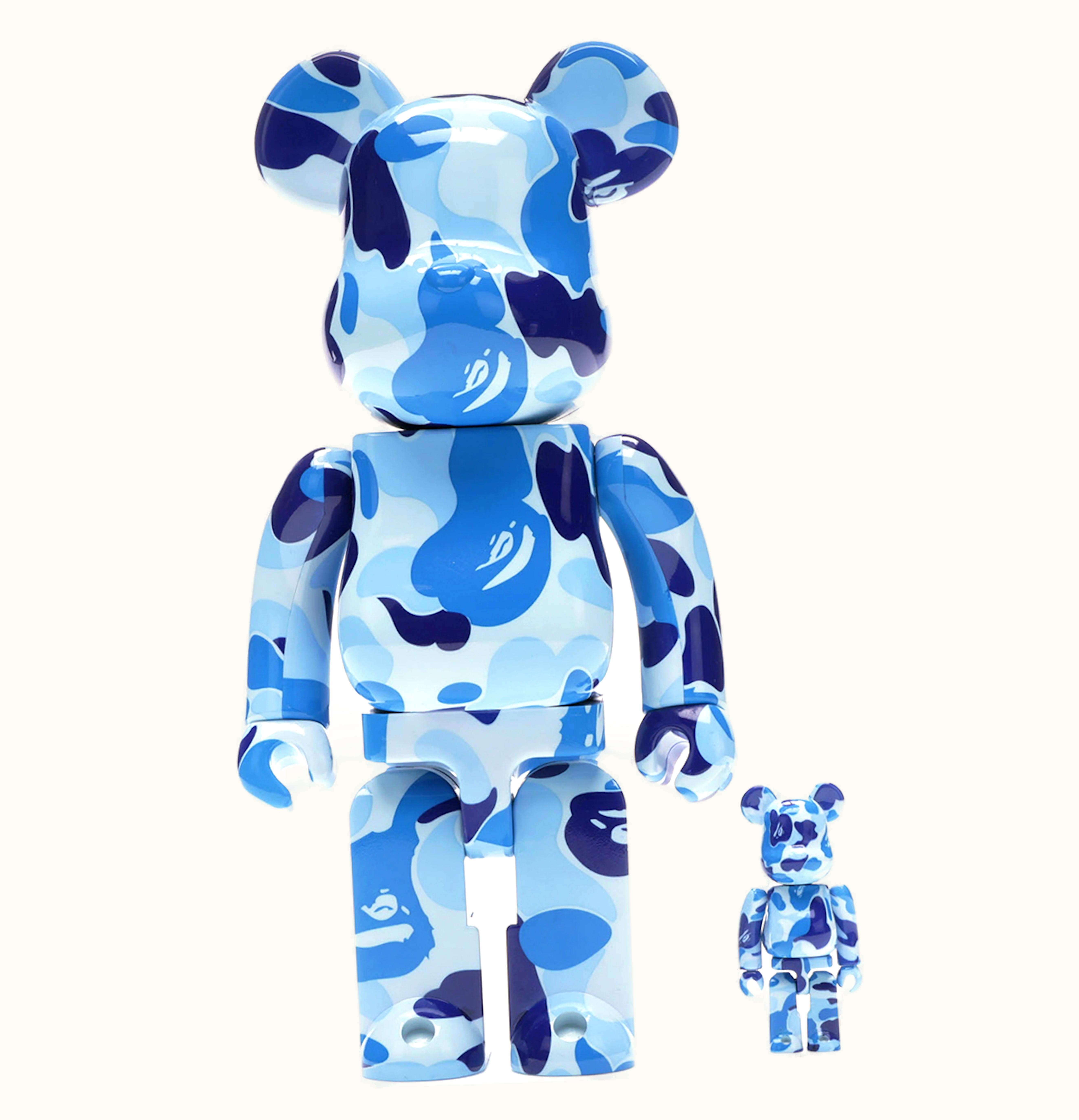 Bearbrick Bearbrick A Bathing Ape ABC Camo 100 400 Set Blue