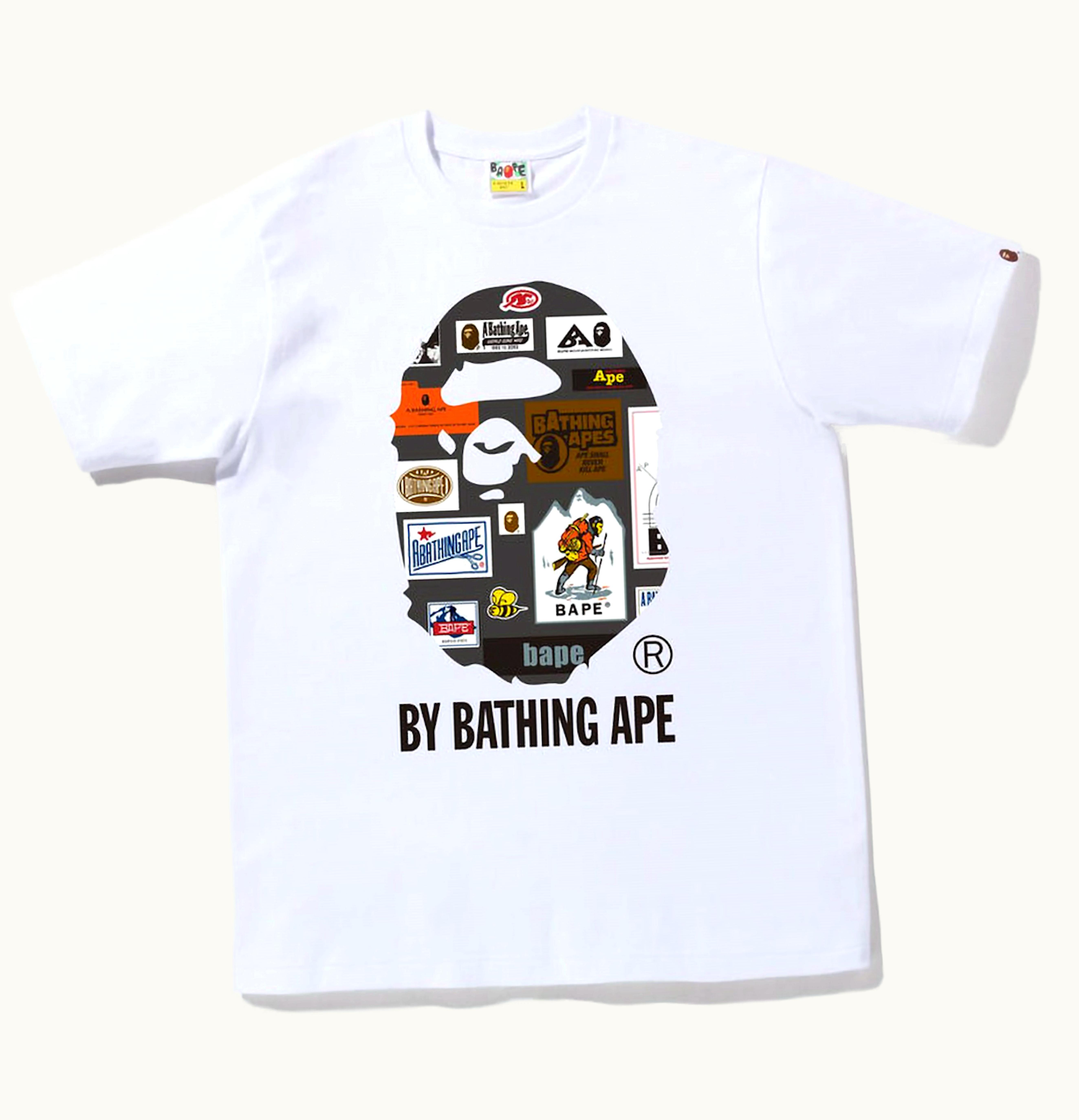 BAPE BAPE Multi Label By Bathing Ape Tee White