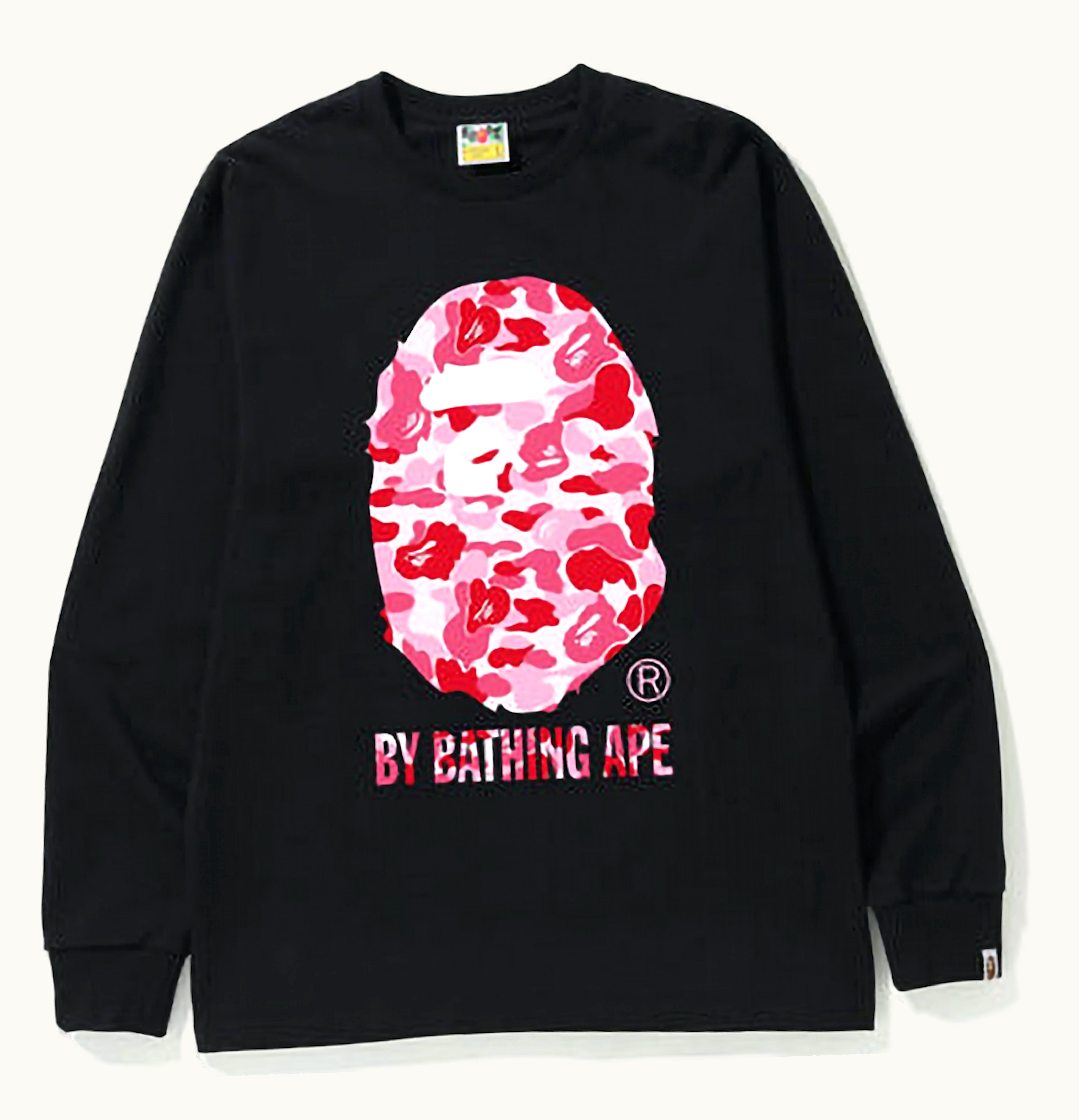 BAPE BAPE ABC Camo By Bathing Ape L S Tee FW22 Black Pink