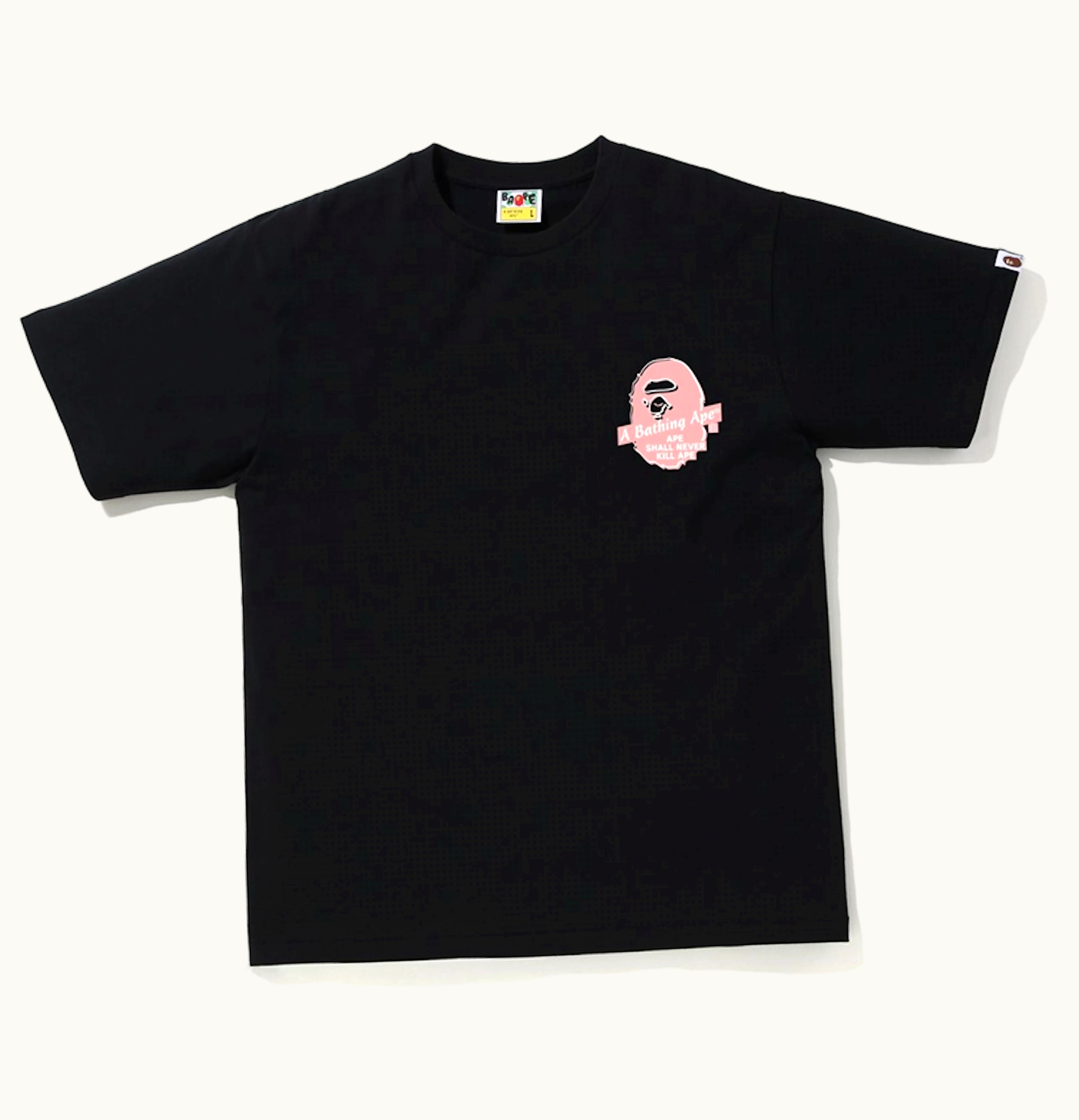 BAPE BAPE A Bathing Ape Circle Tee Black Pink