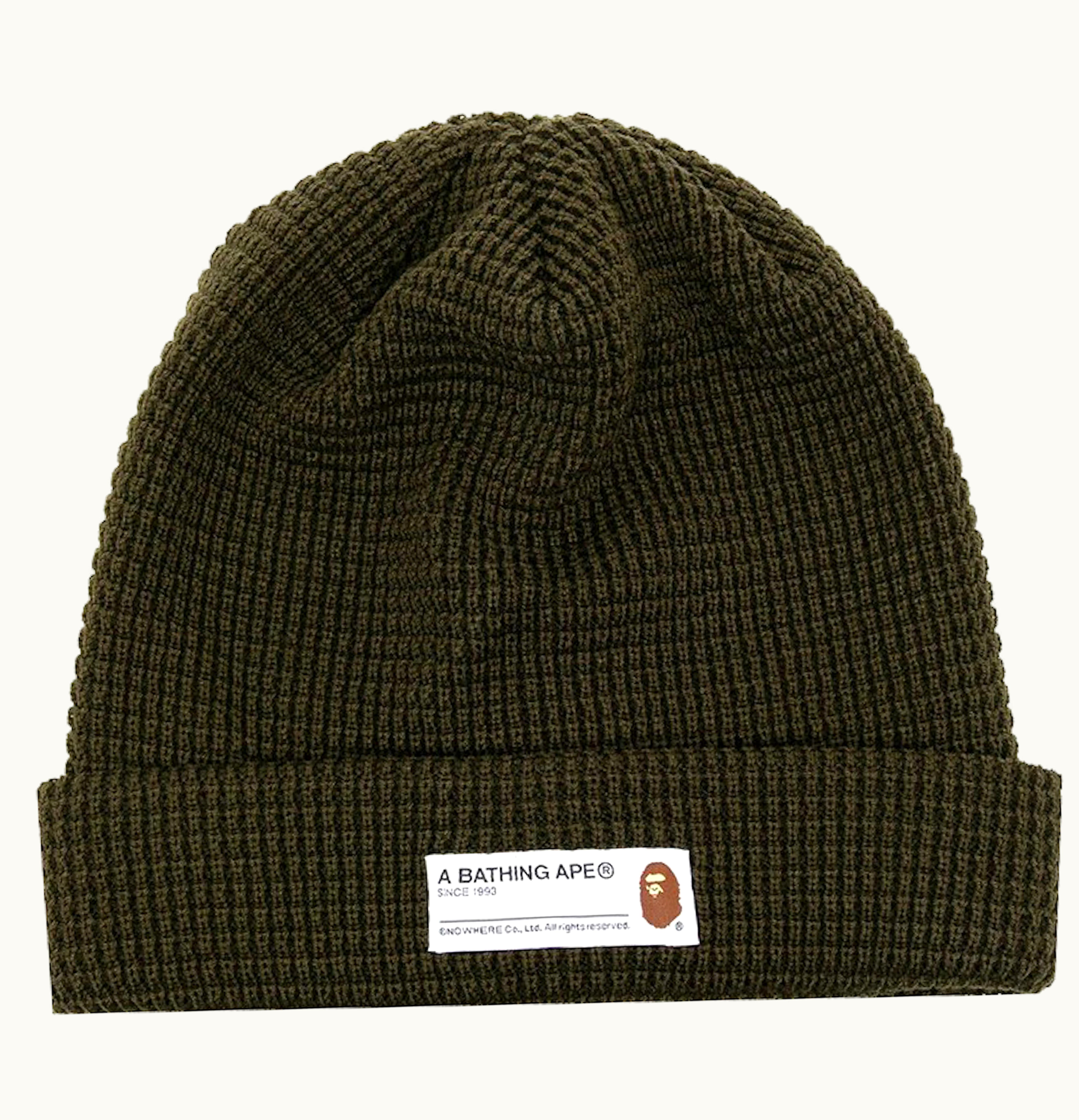 BAPE BAPE A Bathing Ape Waffle Knit Cap Olivedrab