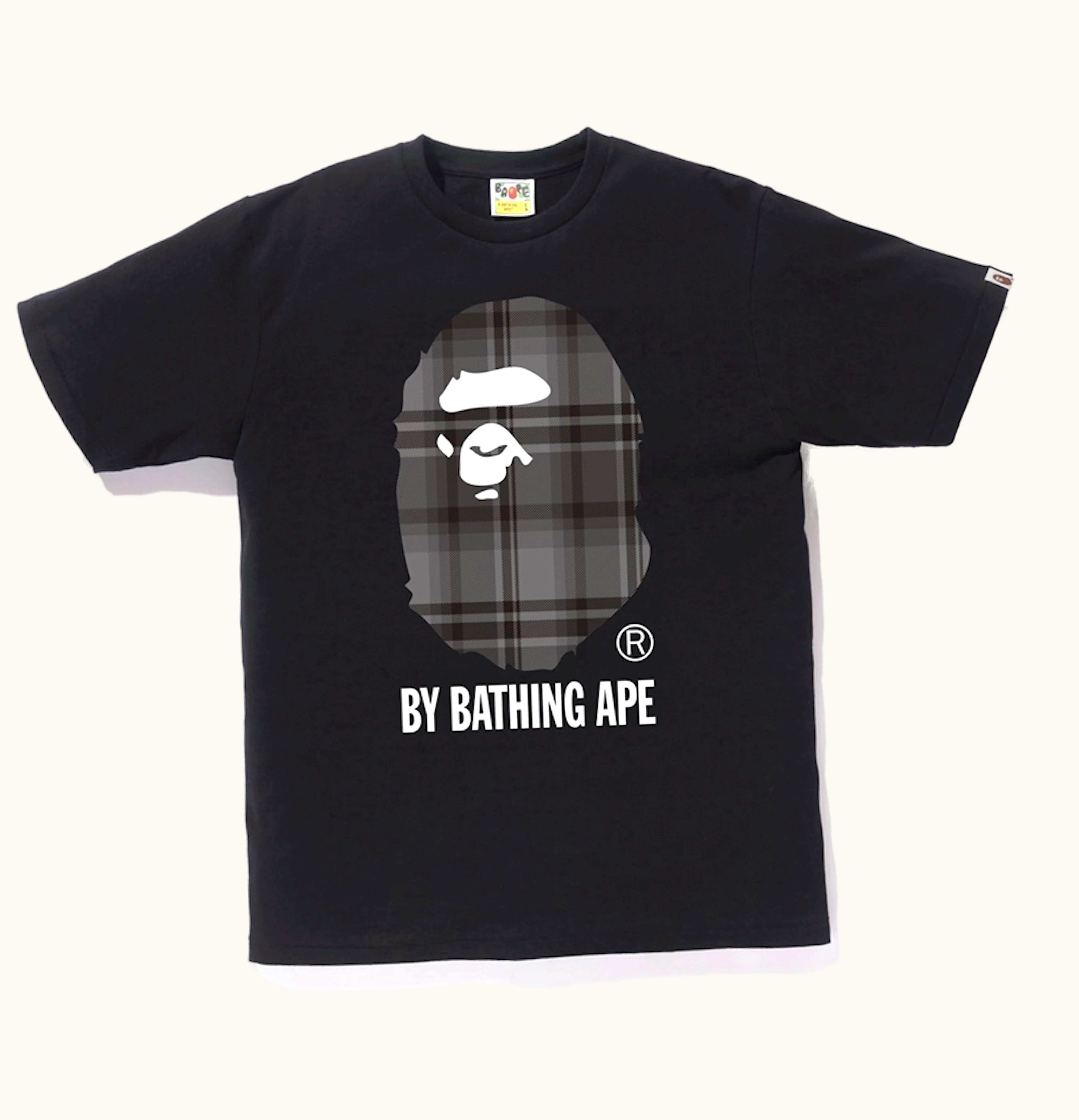 BAPE BAPE Check By Bathing Ape Tee Black Black