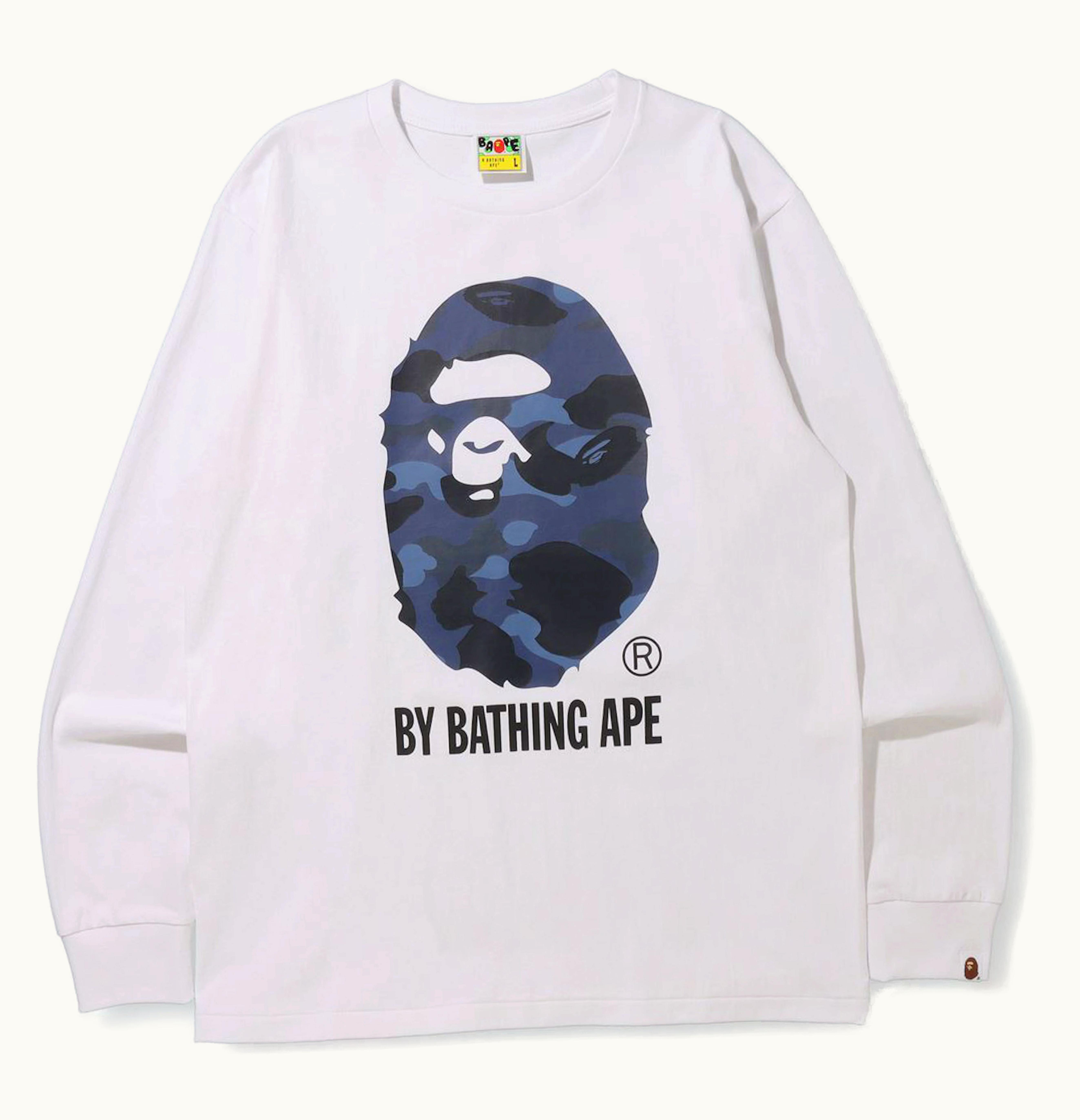 BAPE BAPE Color Camo By Bathing Ape Online Exclusive L S Tee FW21 White Navy