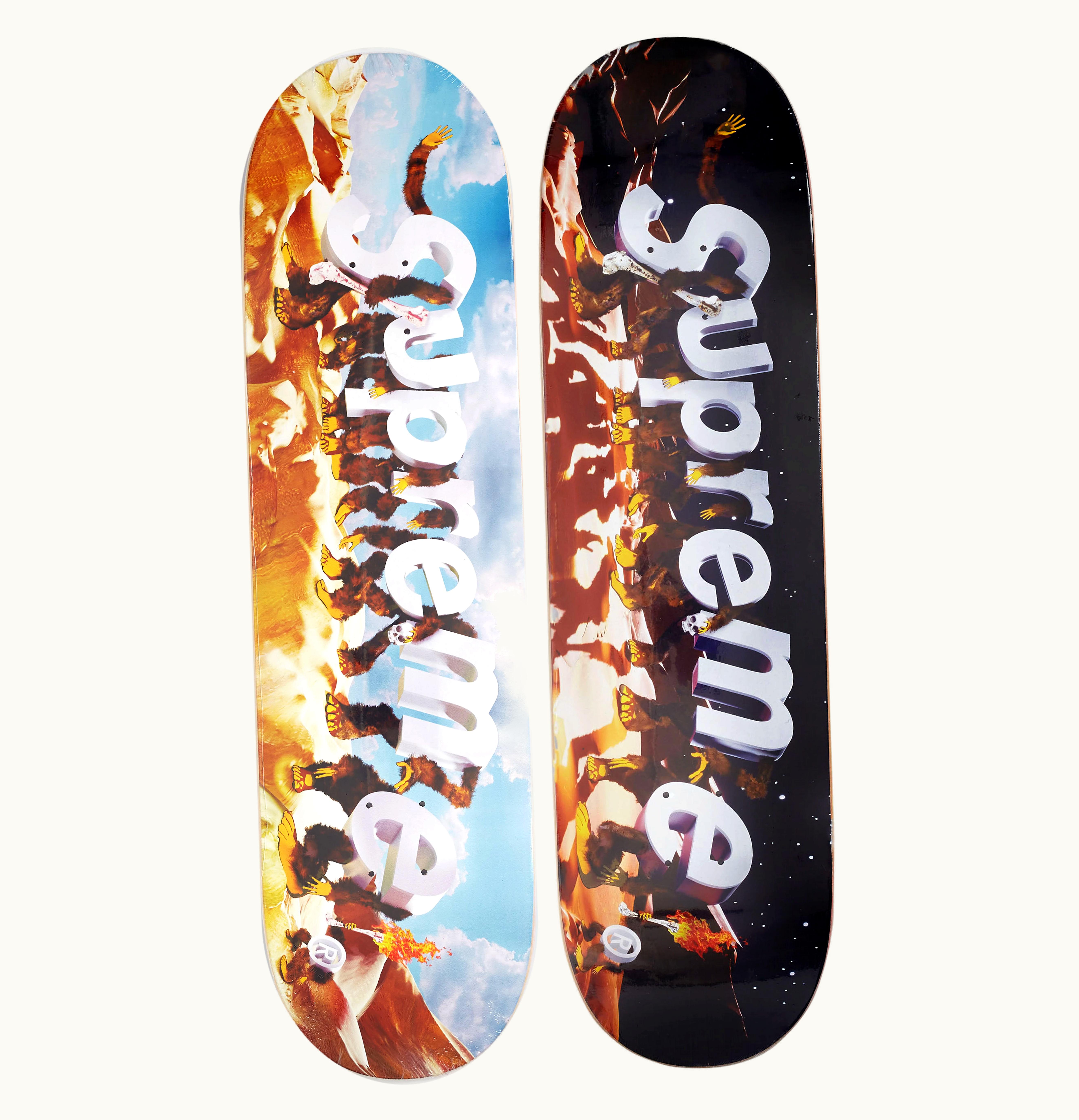 Supreme Supreme Apes Skateboard Deck Set Day Night
