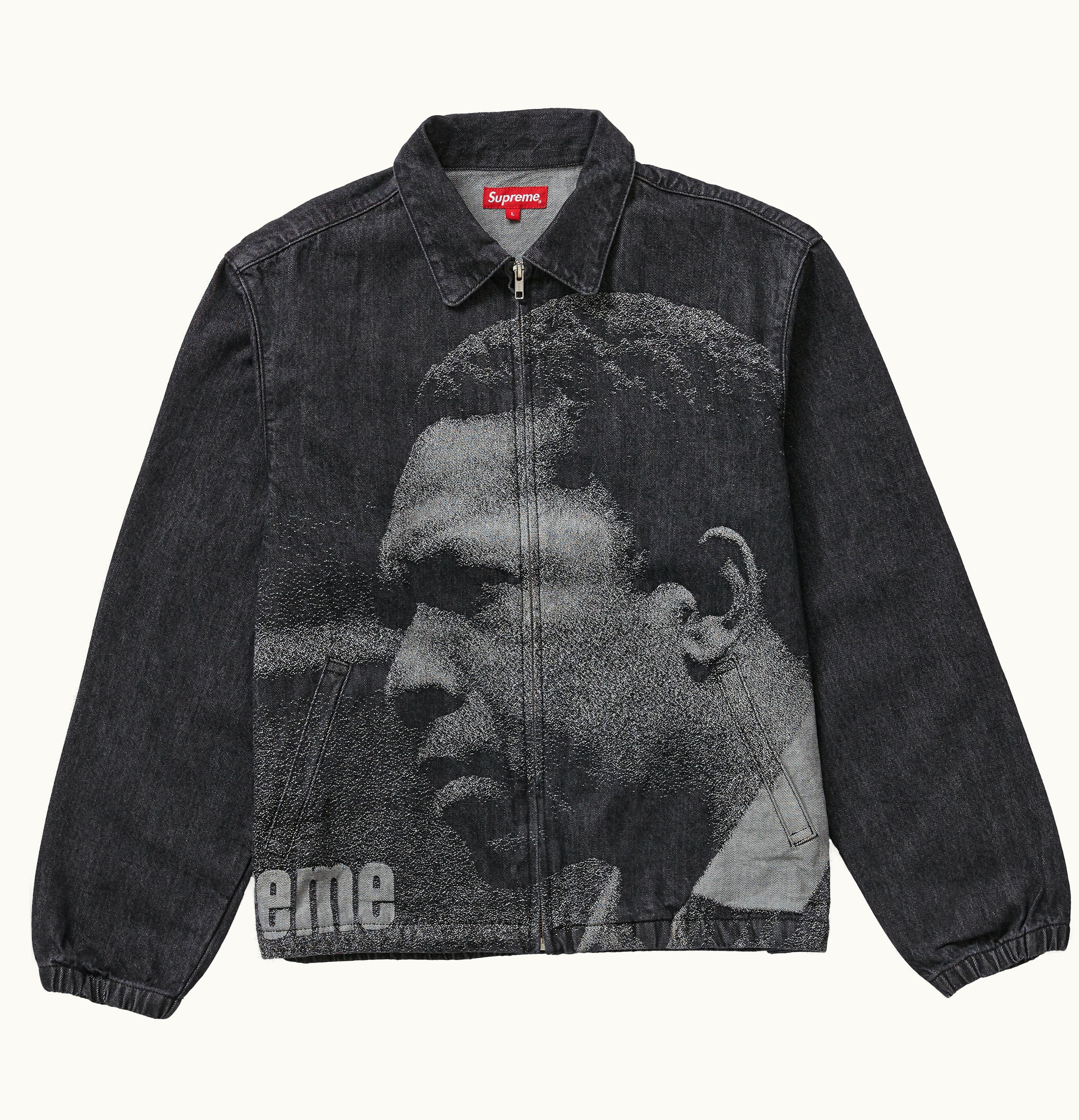 Supreme Supreme John Coltrane A Love Supreme Denim Harrington Jacket Black