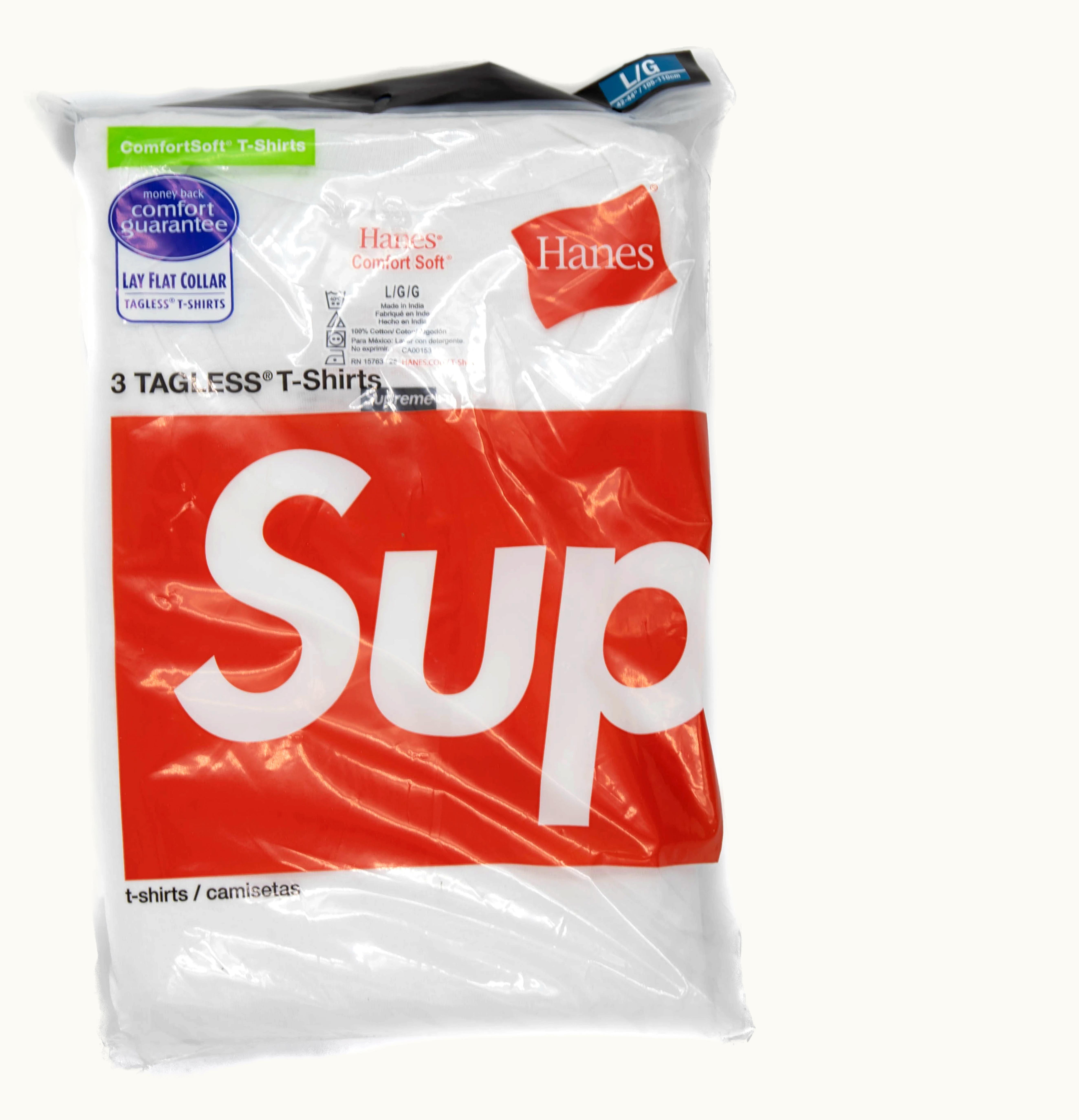 Supreme Supreme Hanes Tagless Tees 3 Pack White