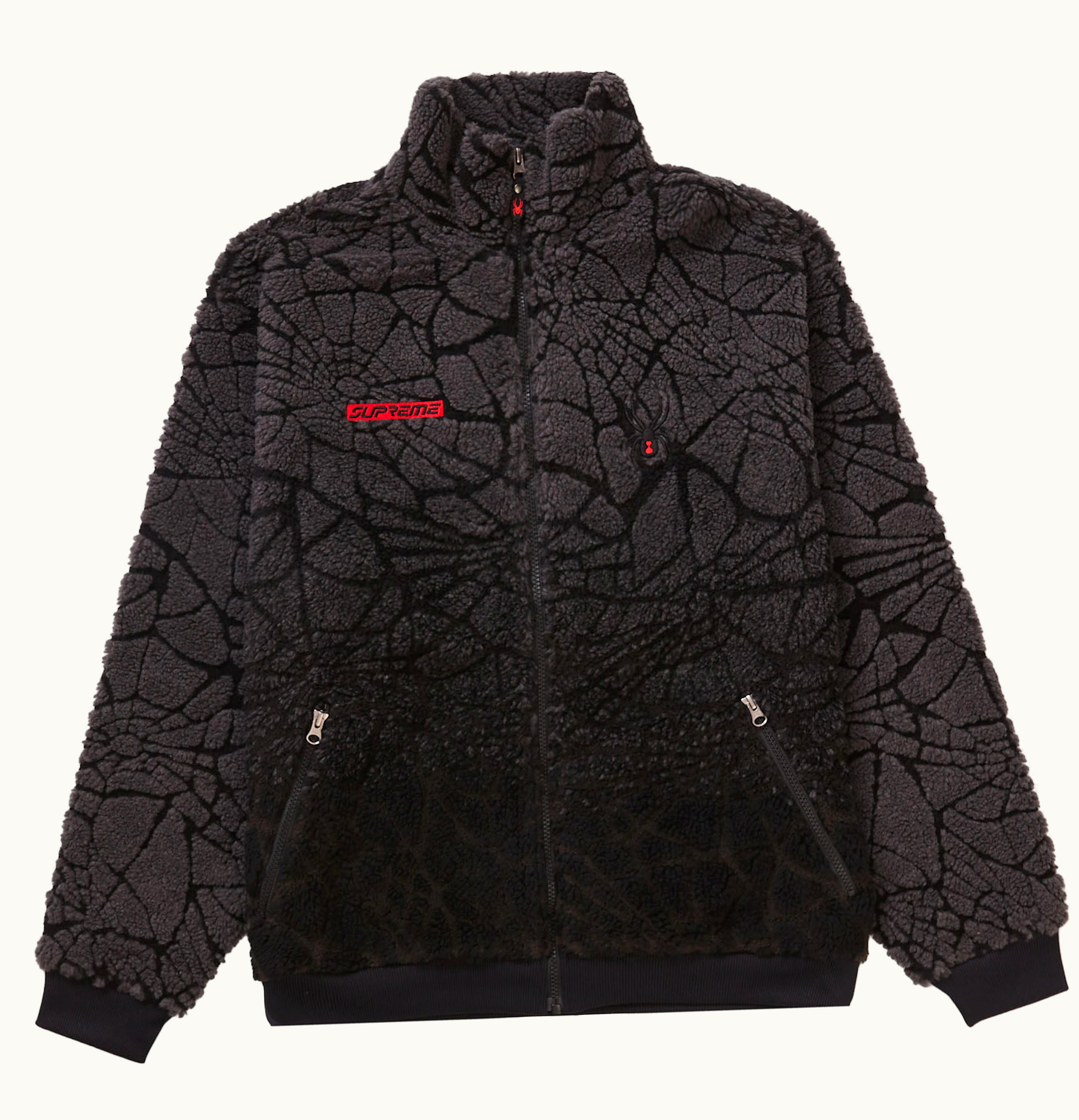 Supreme Supreme Spyder Web Polar Fleece Jacket Black