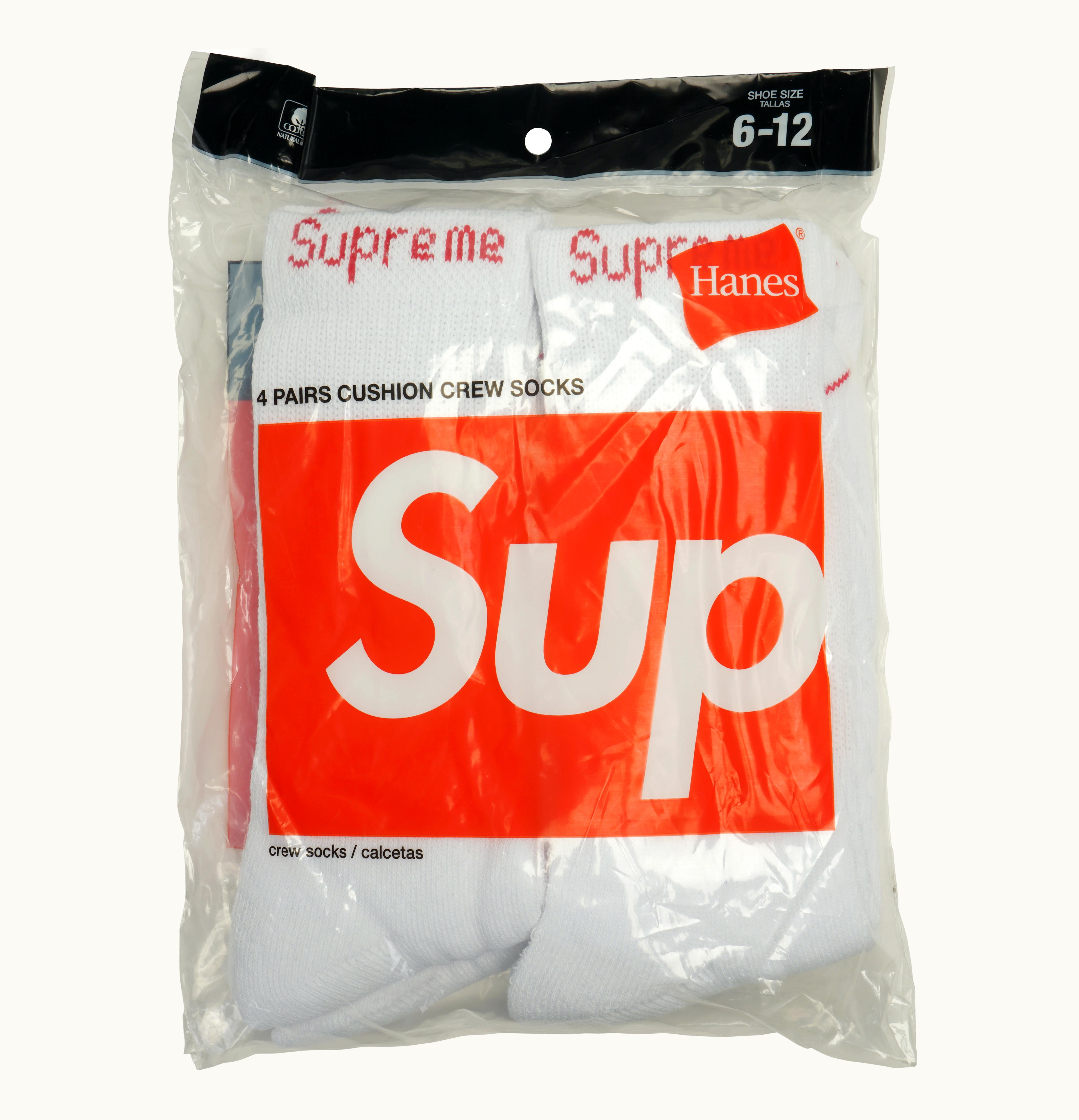 Supreme Supreme Hanes Crew Socks 4 Pack White