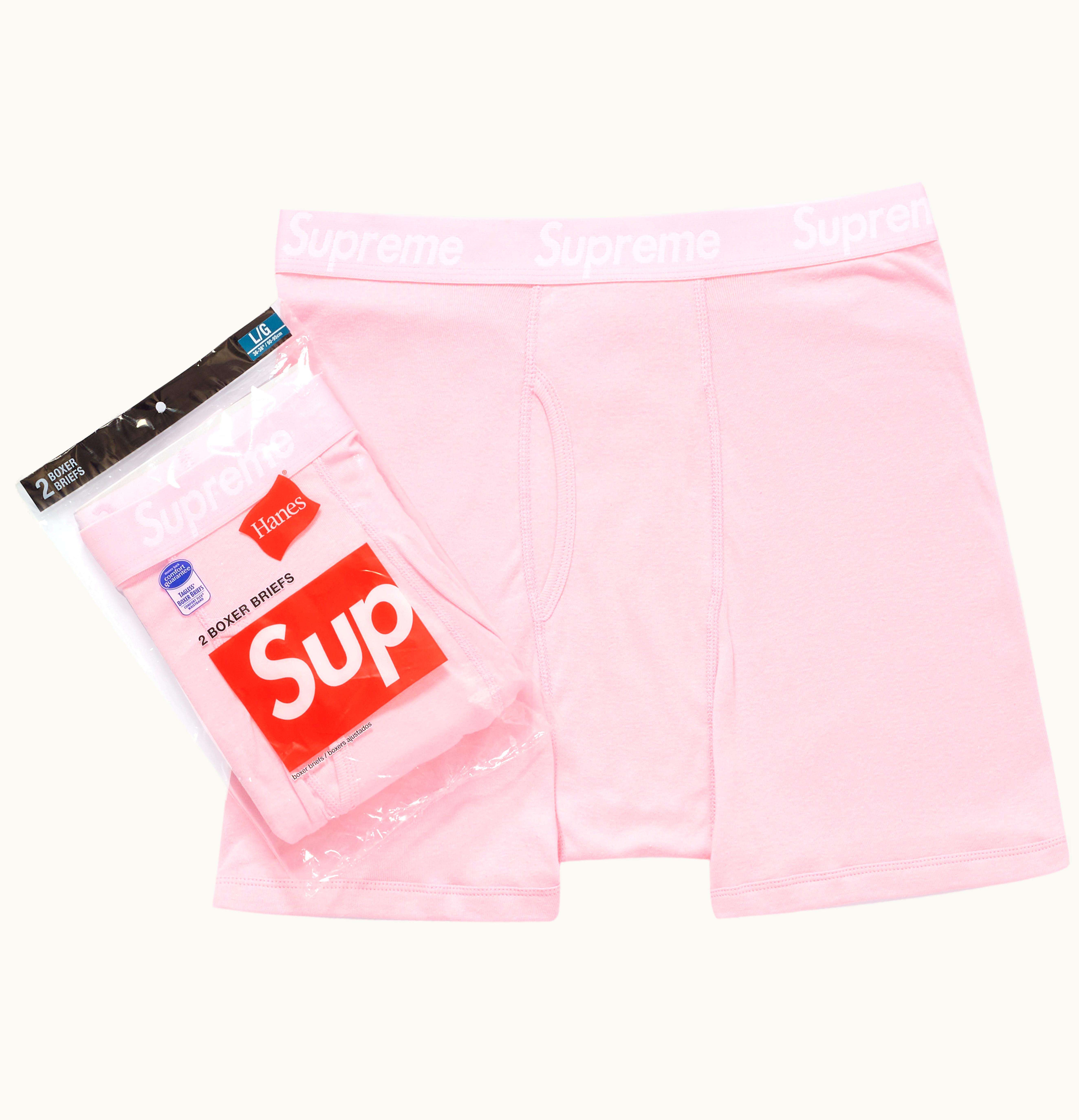 Supreme Supreme Hanes Boxer Briefs 2 Pack Pink