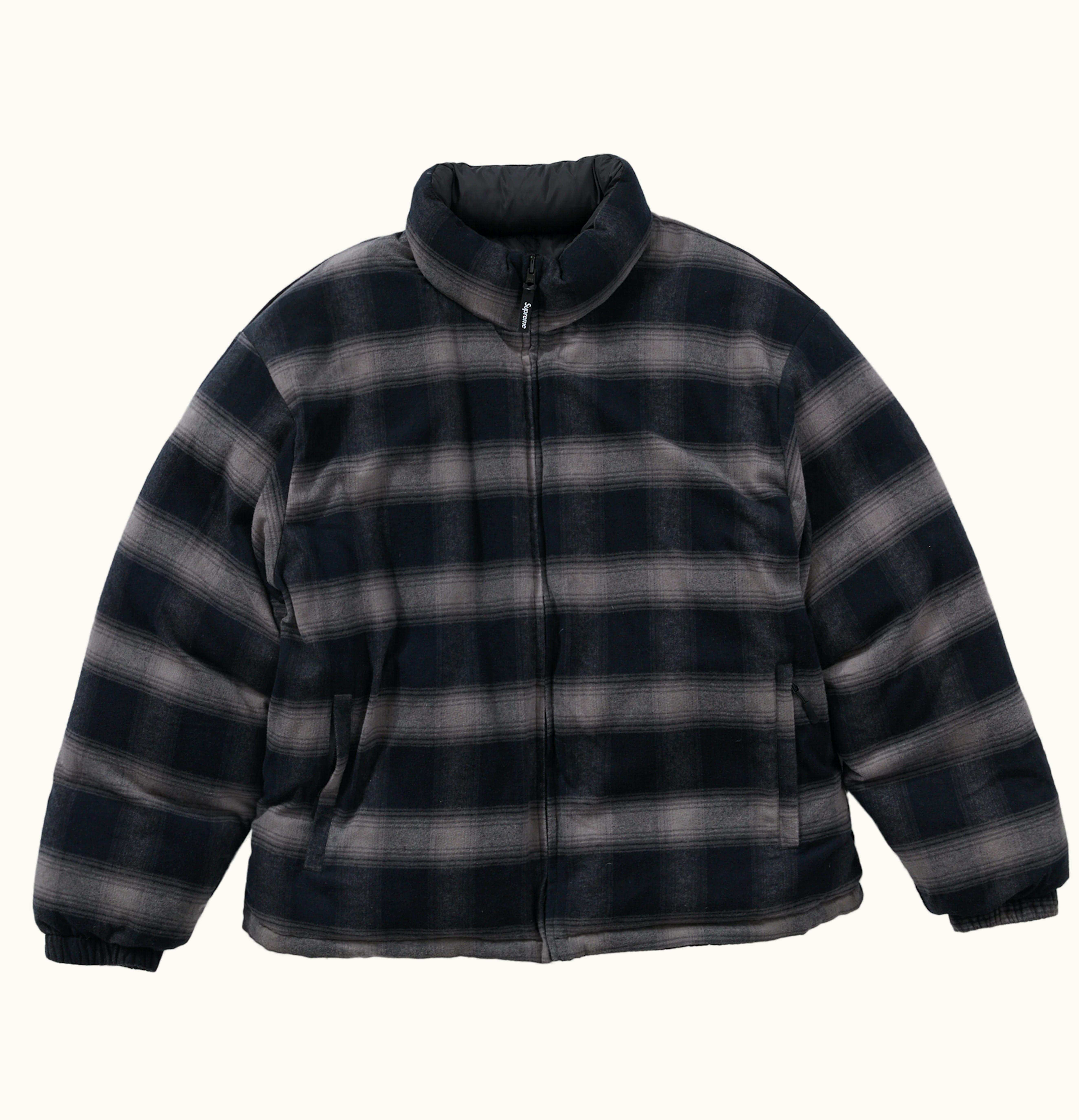 Supreme Supreme Flannel Reversible Puffer Jacket Black