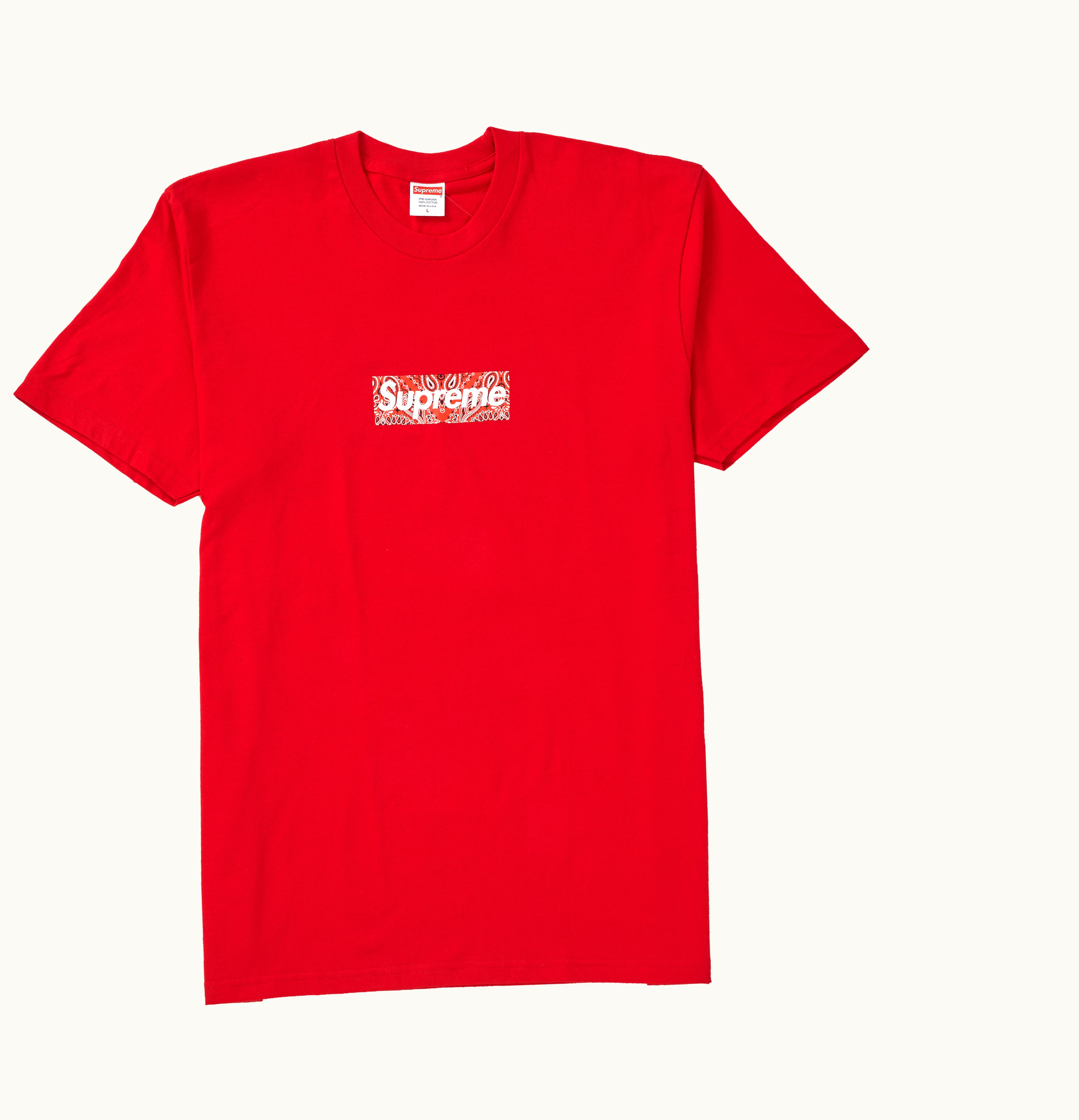 Supreme Supreme Bandana Box Logo Tee Red