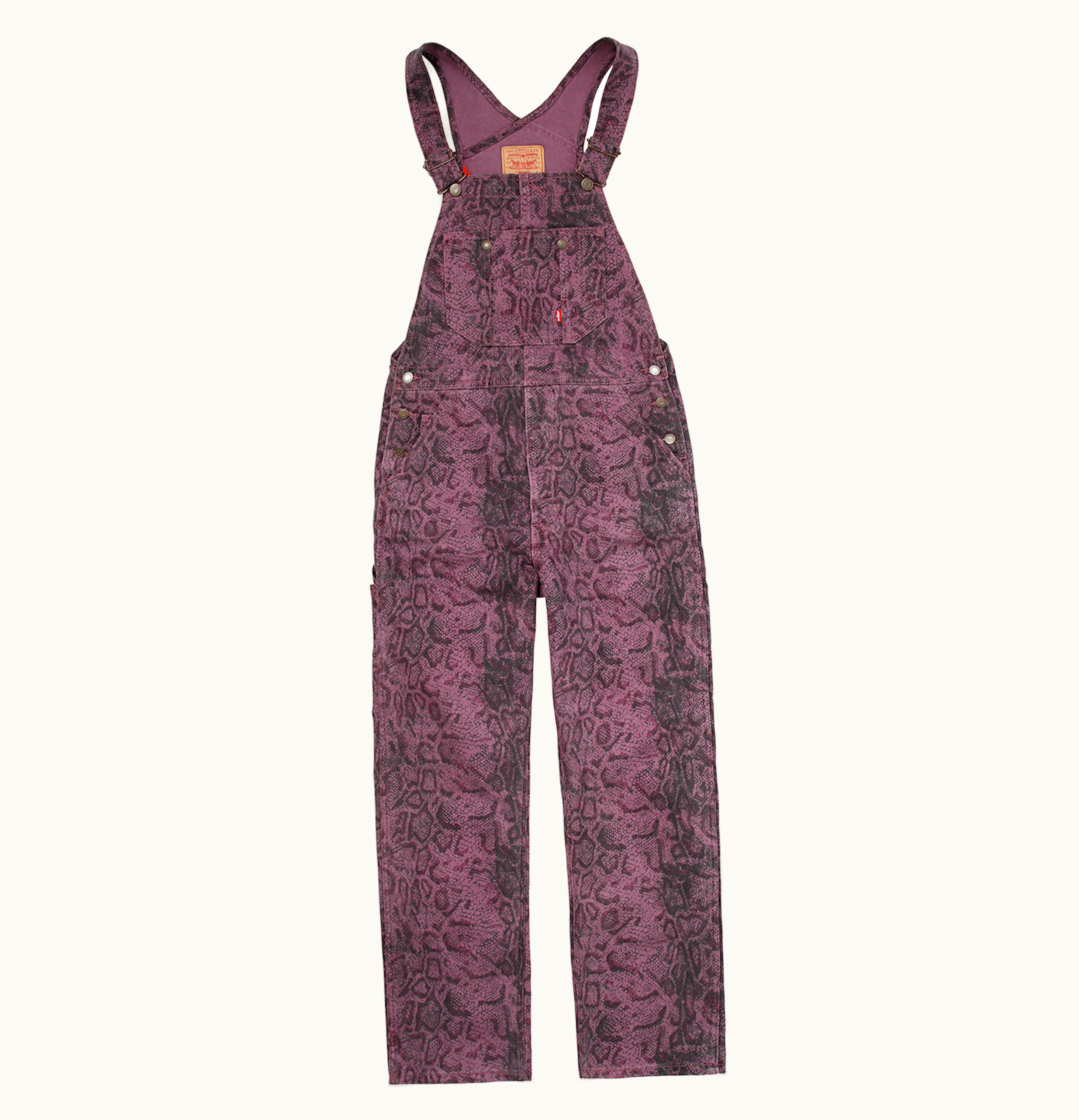 Supreme Supreme Levis Snakeskin Overalls Purple