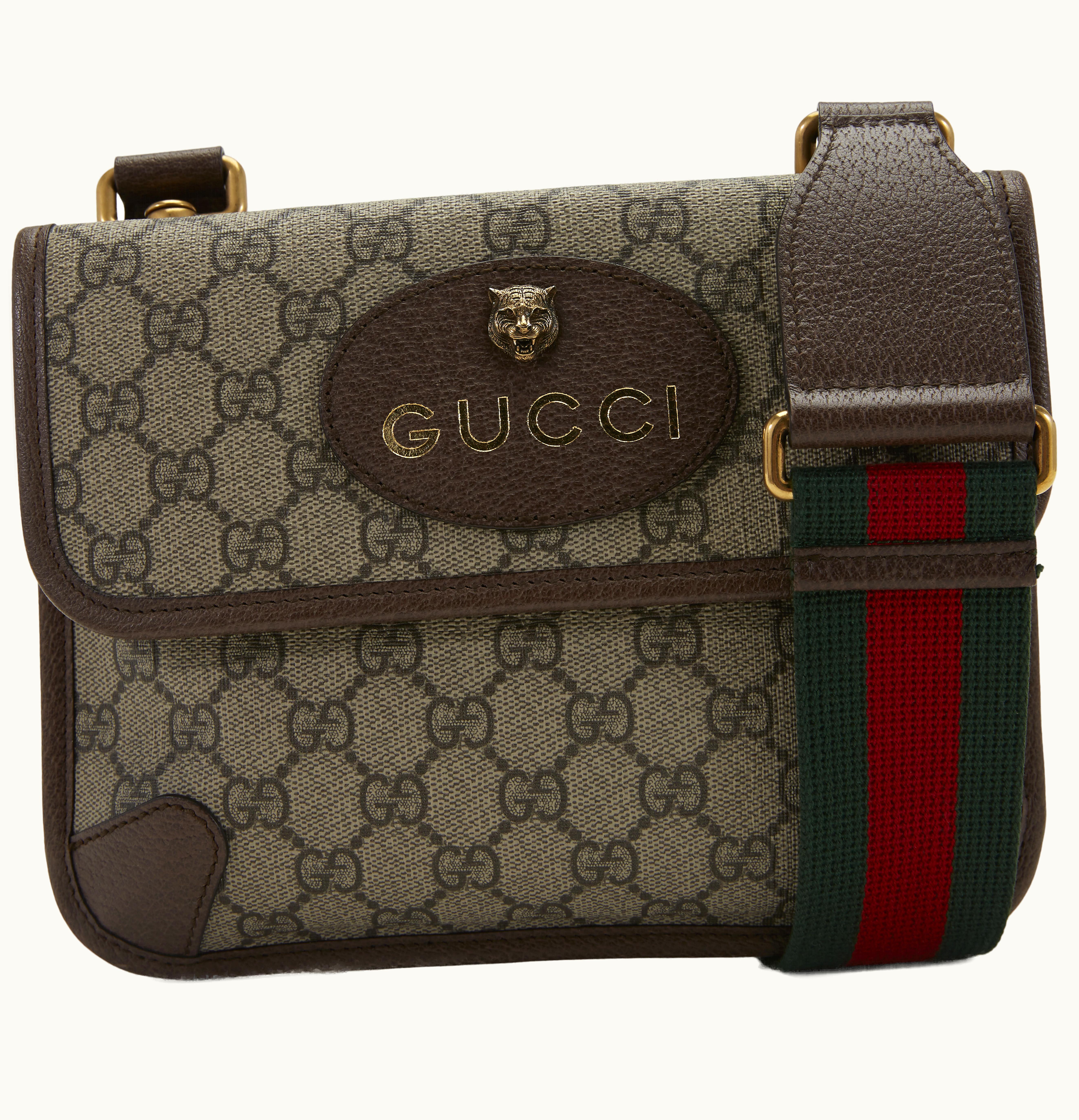 Gucci Gucci Neo Vintage Messenger GG Supreme Small Beige Ebony