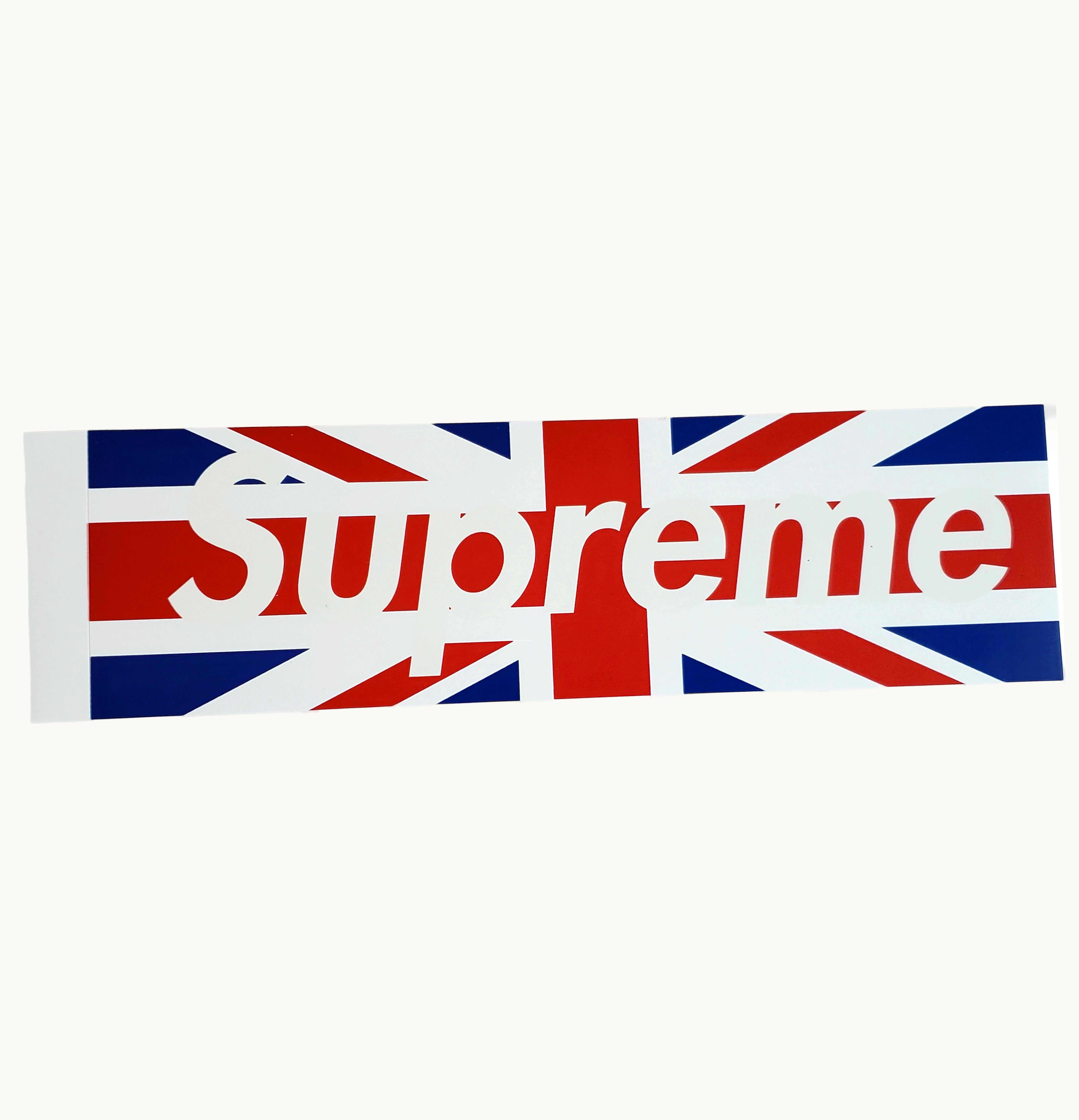Supreme Supreme UK Union Jack Box Logo Sticker Set