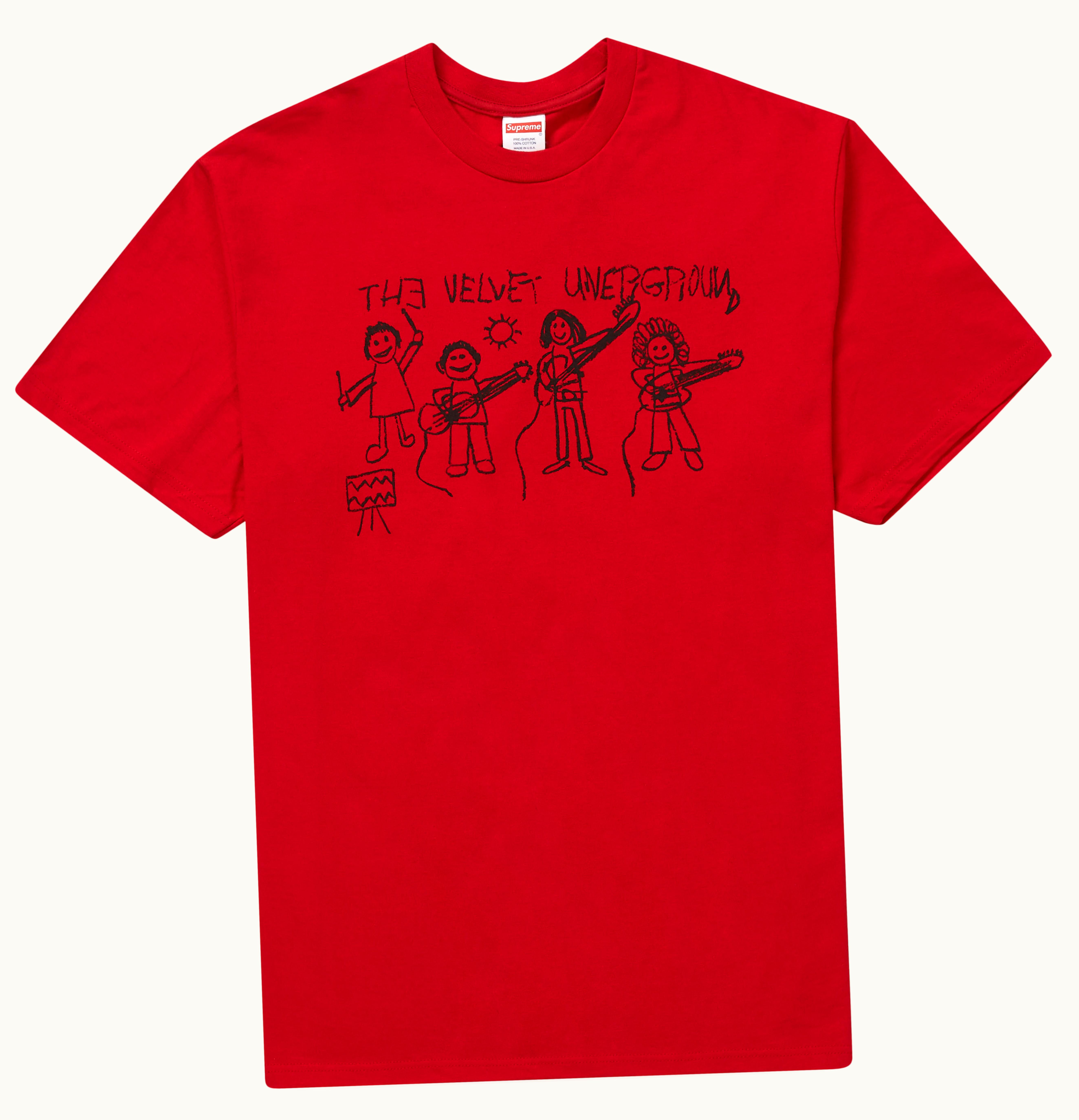 Supreme Supreme The Velvet Underground Drawing Tee Red
