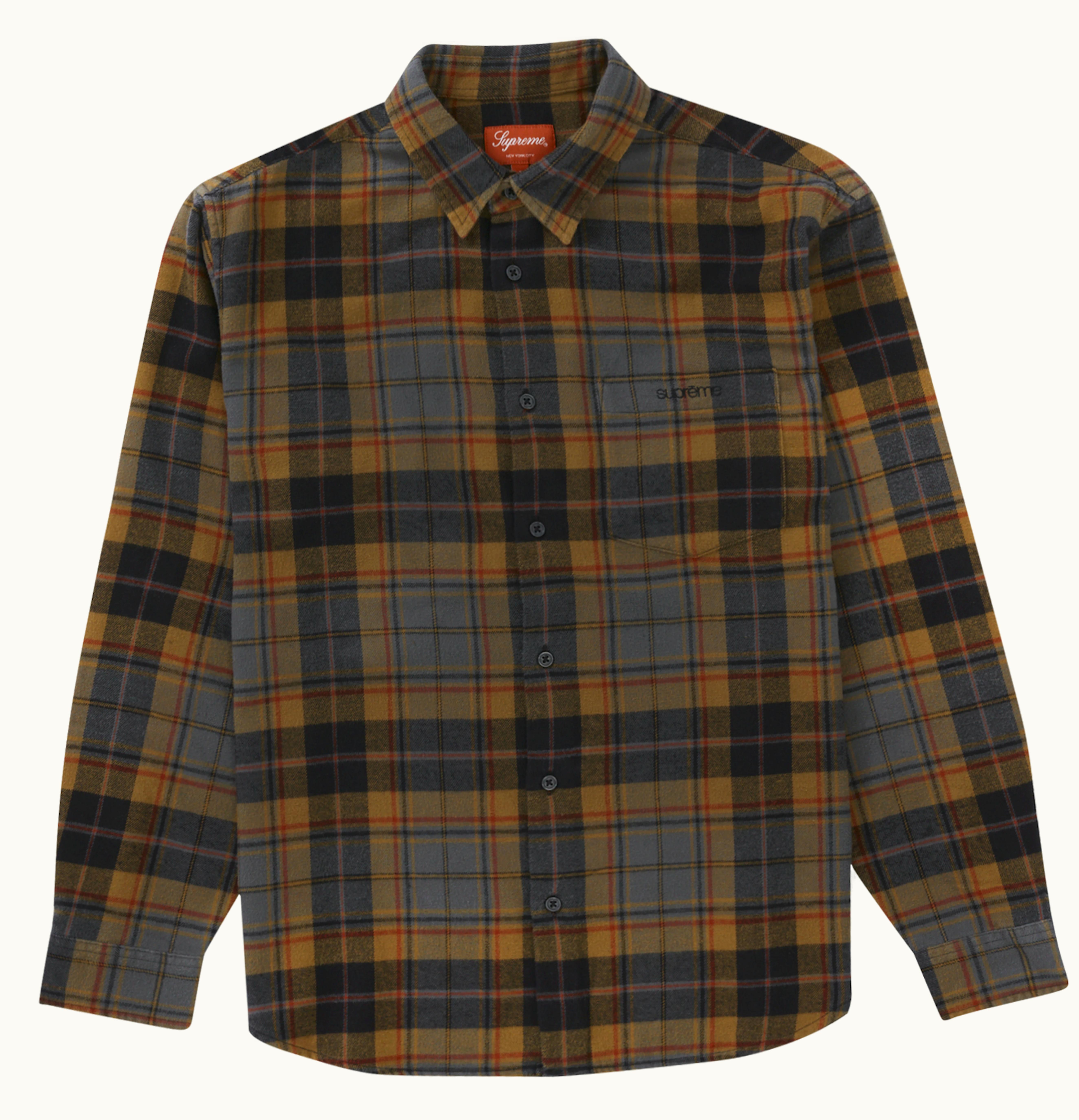 Supreme Supreme Plaid Flannel Shirt FW22 Black