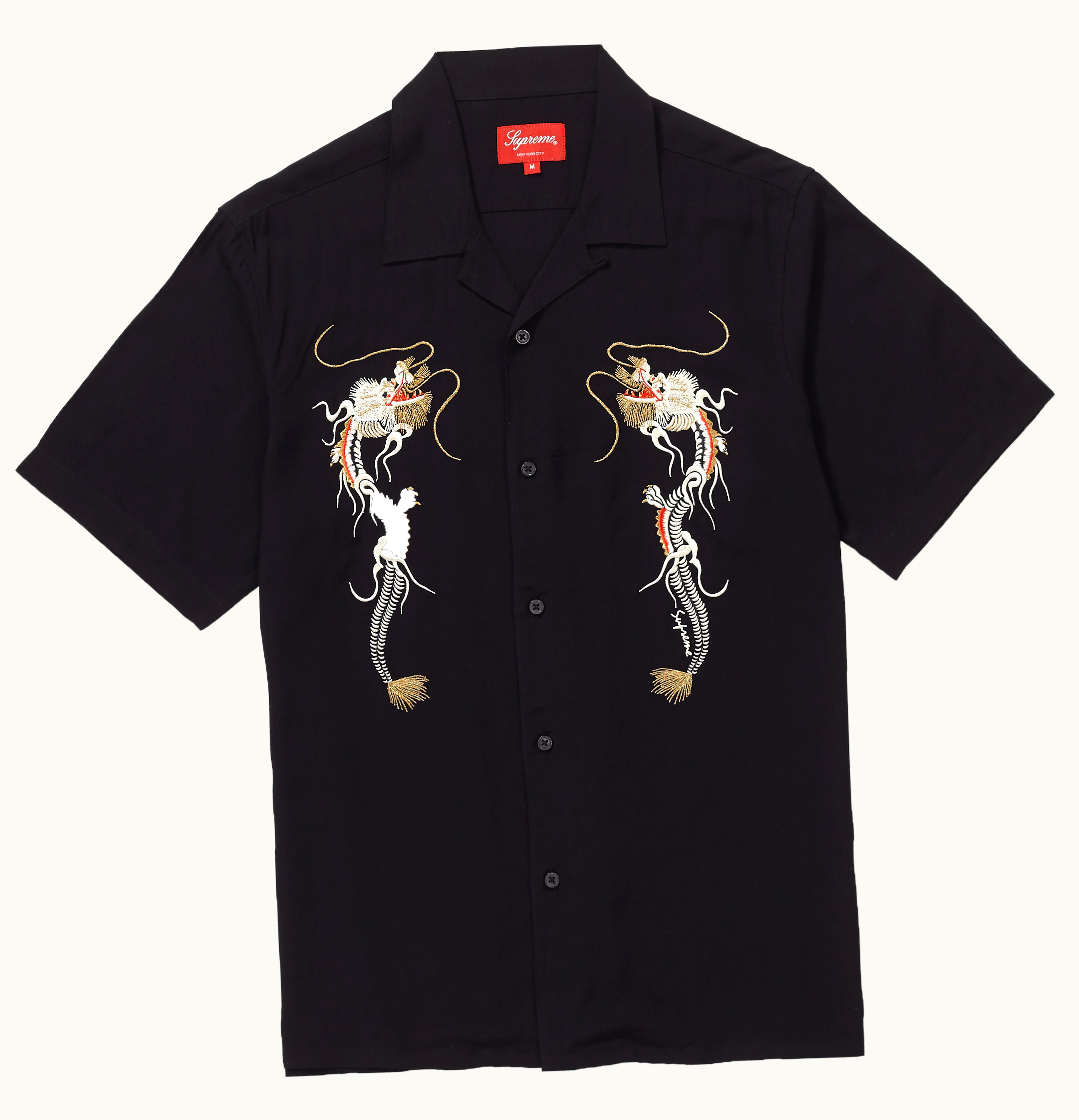 Supreme Supreme Dragon Rayon Shirt Black