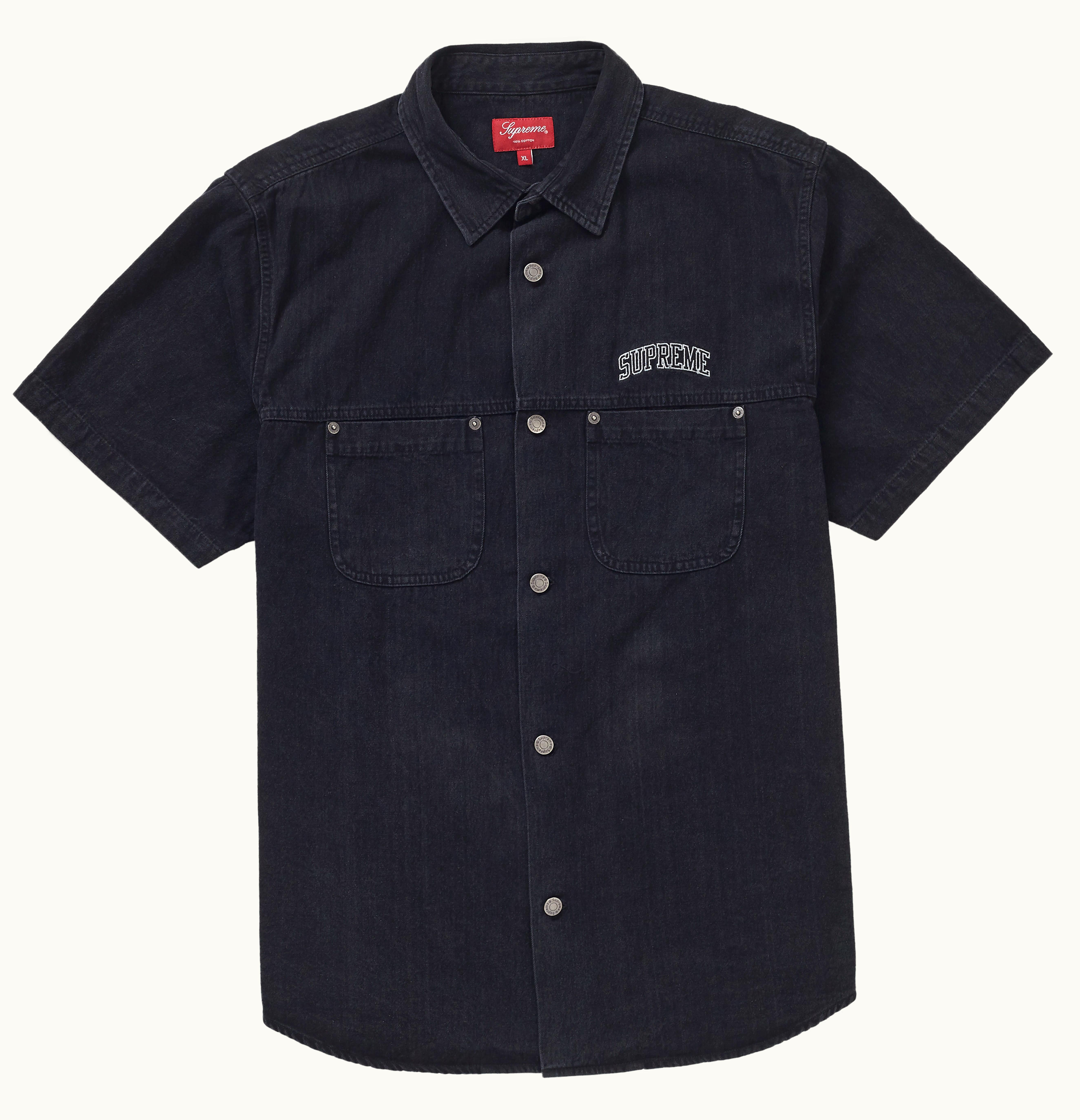 Supreme Supreme 2 Tone Denim S S Shirt Black
