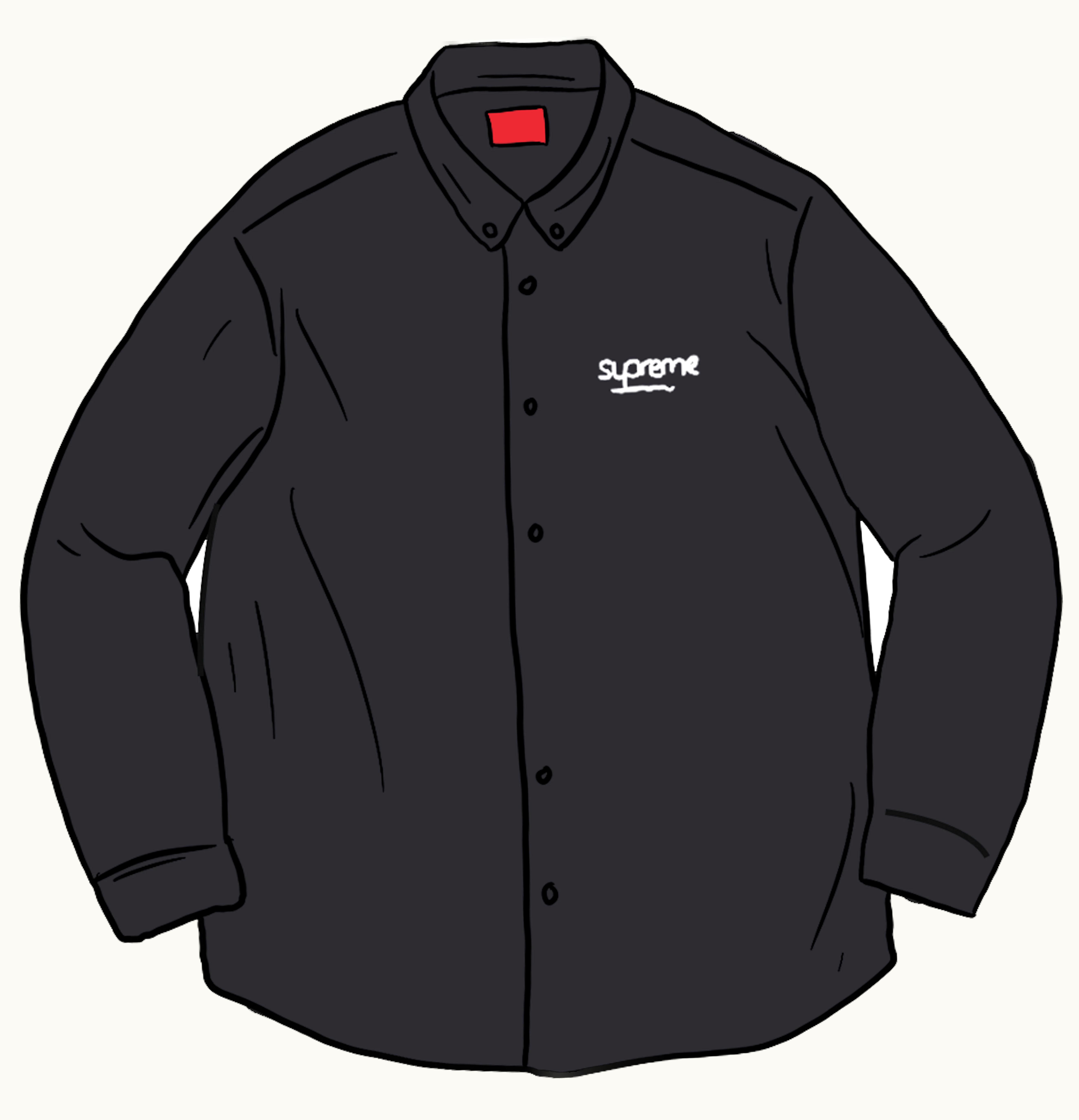 Supreme Supreme Classic Logo Denim Shirt Black