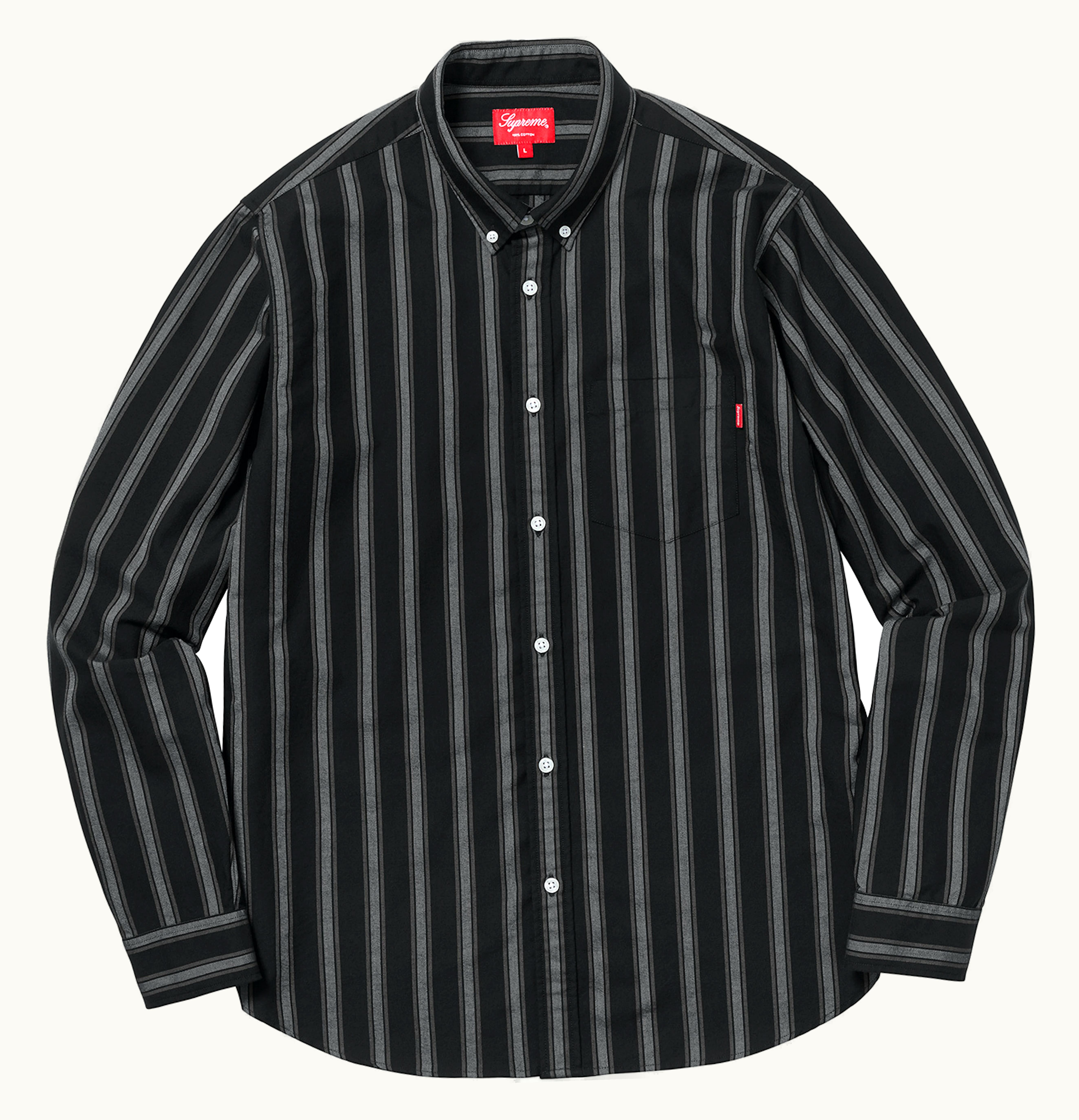 Supreme Supreme Oxford Shirt FW18 Black Stripe