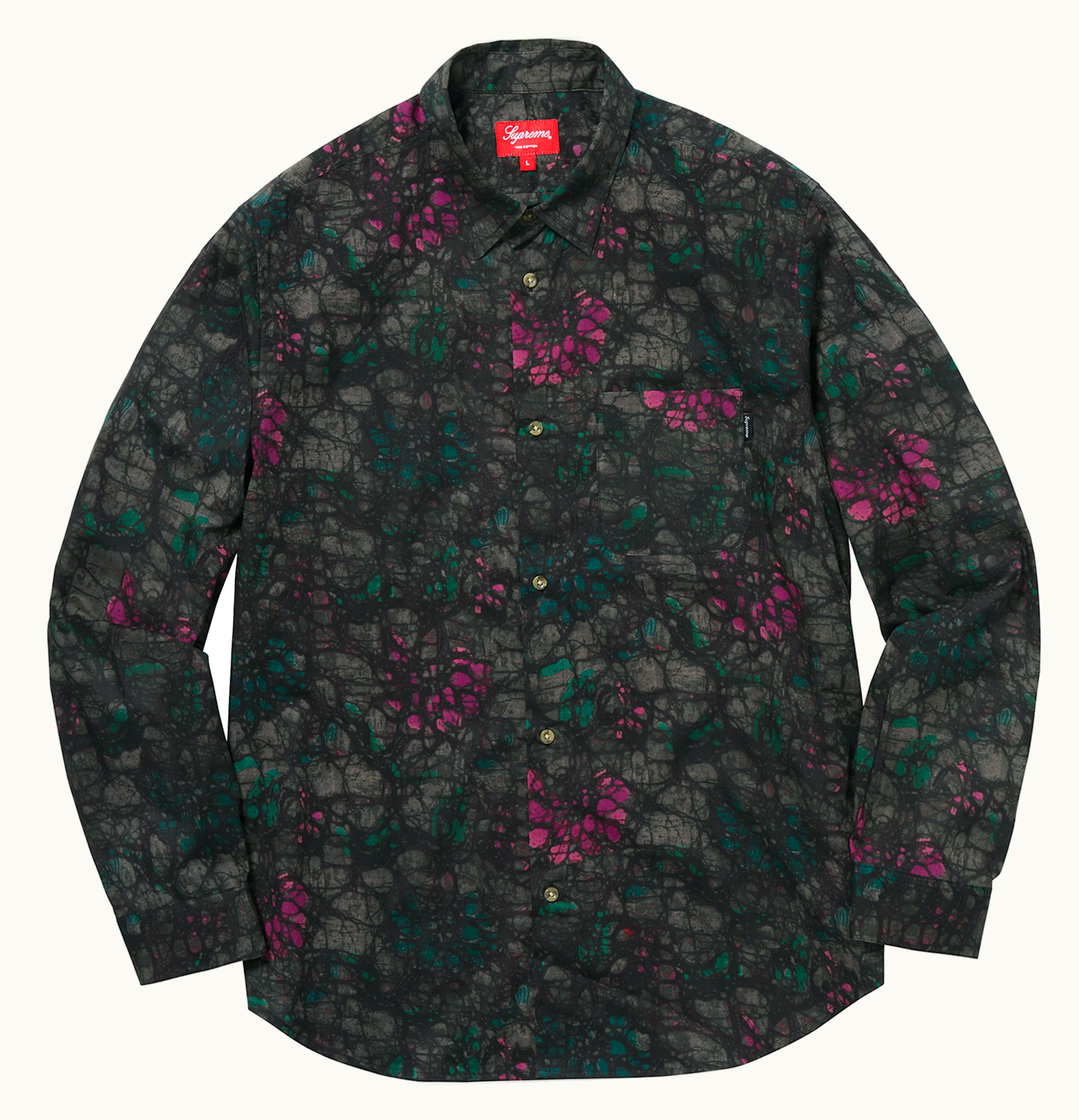 Supreme Supreme Acid Floral Shirt Black