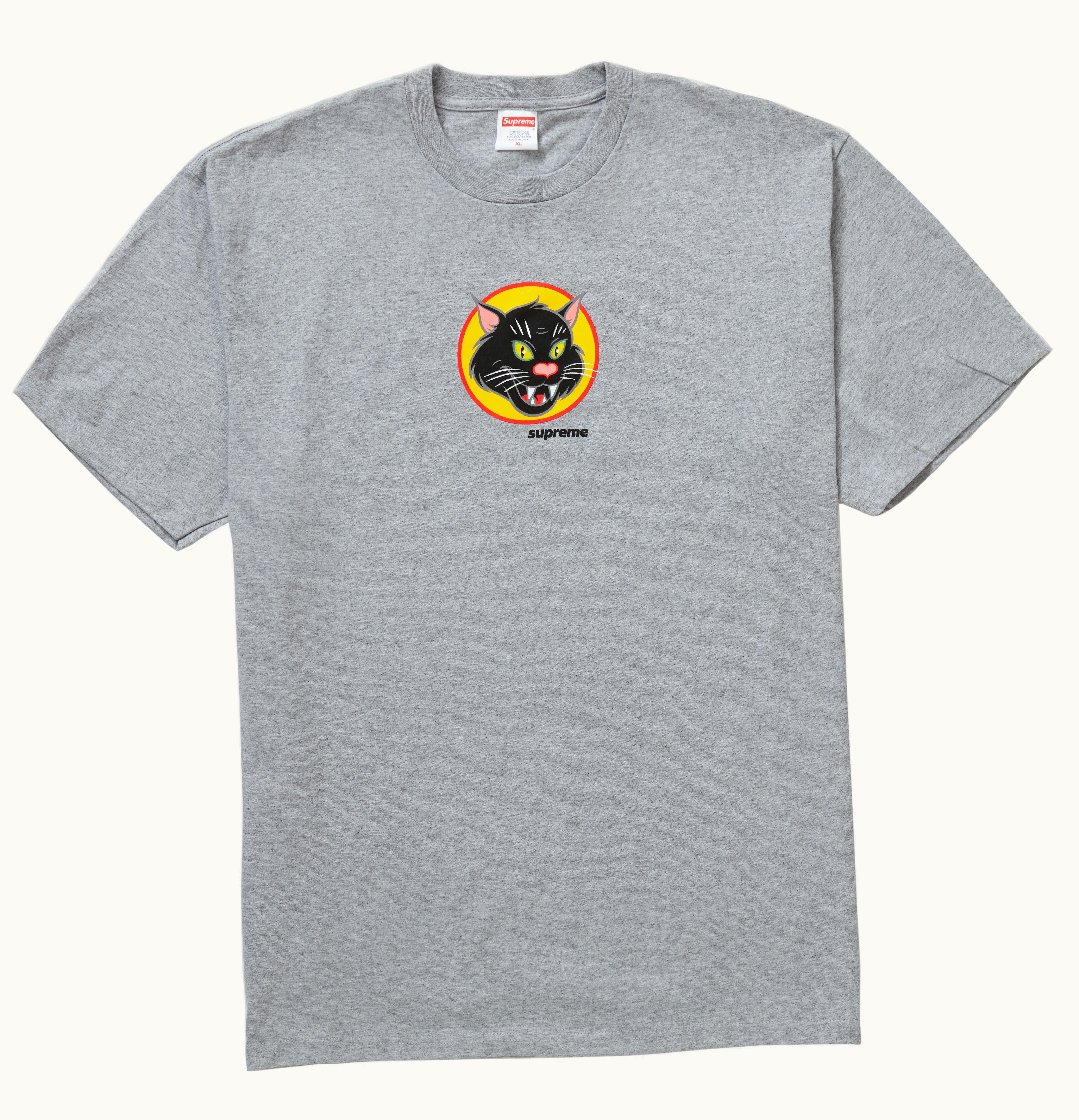 Supreme Supreme Black Cat Tee Heather Grey