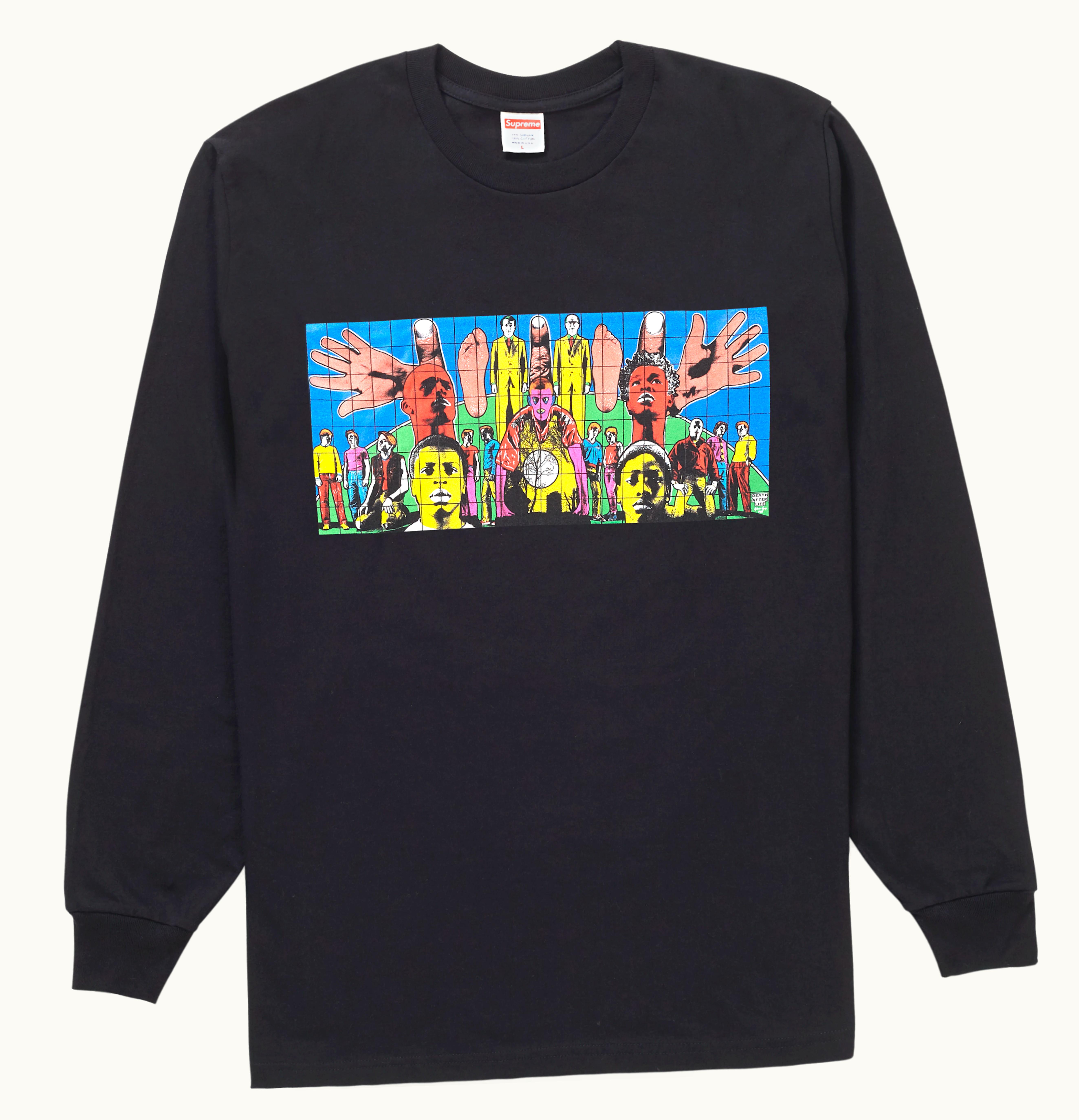 Supreme Supreme Gilbert George Supreme DEATH AFTER LIFE L S Tee Black