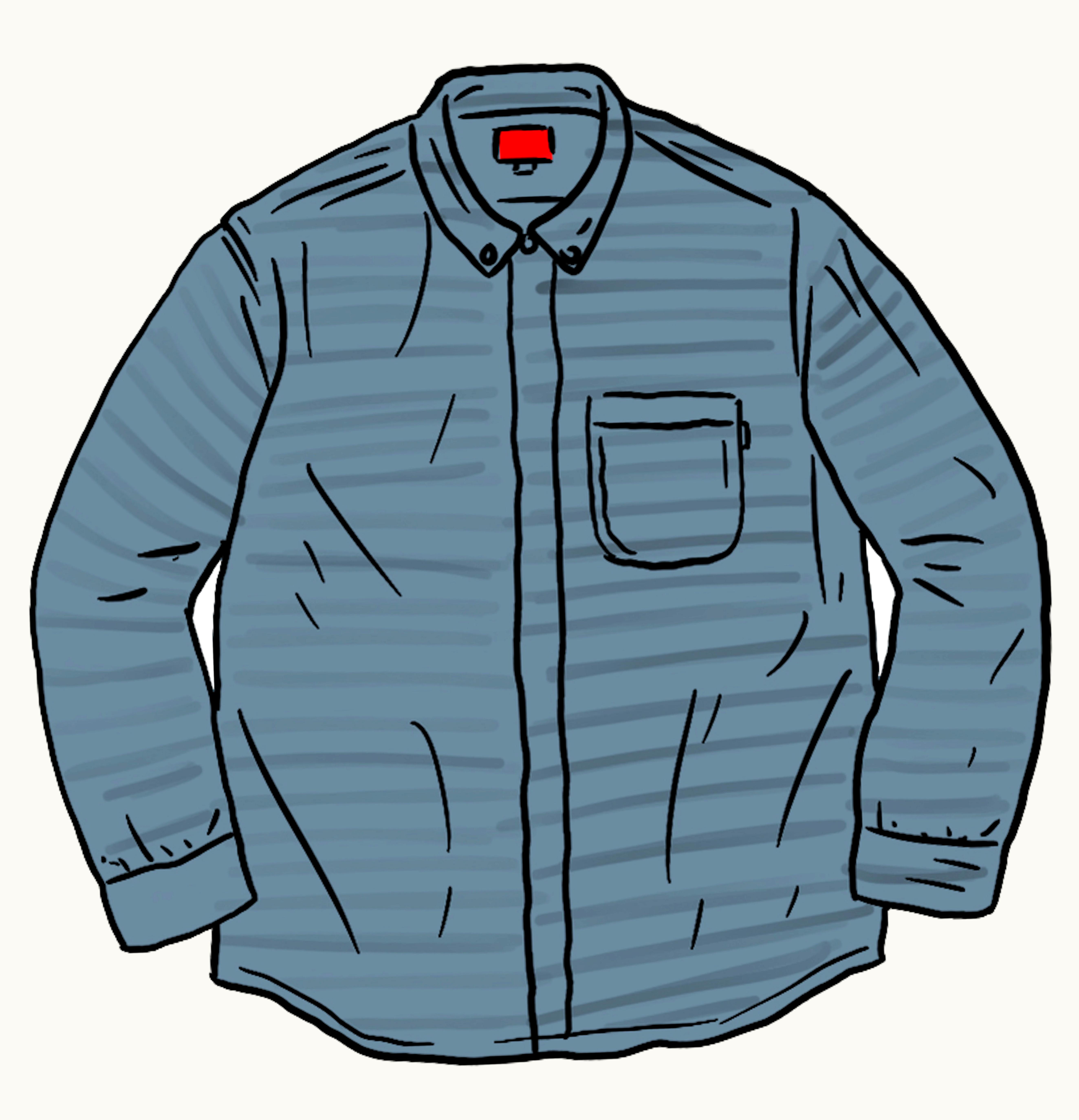 Supreme Supreme Jacquard Logos Denim Shirt Blue